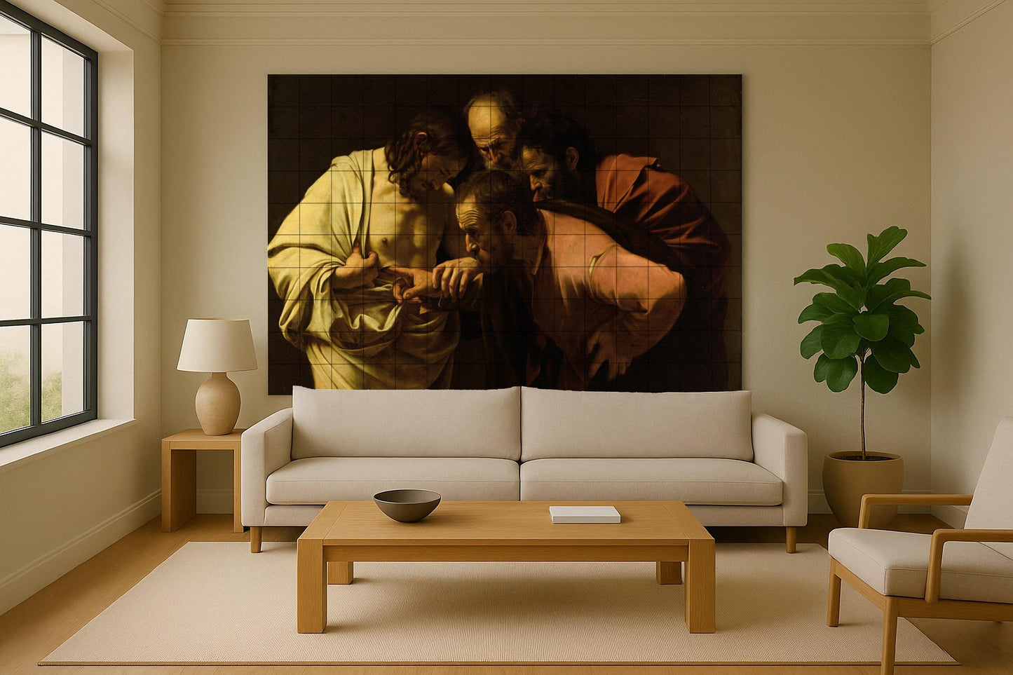 Cerámica "la incredulidad de Saint Tomás — Art Populaire et Ornemental, Art Mural en Céramique
