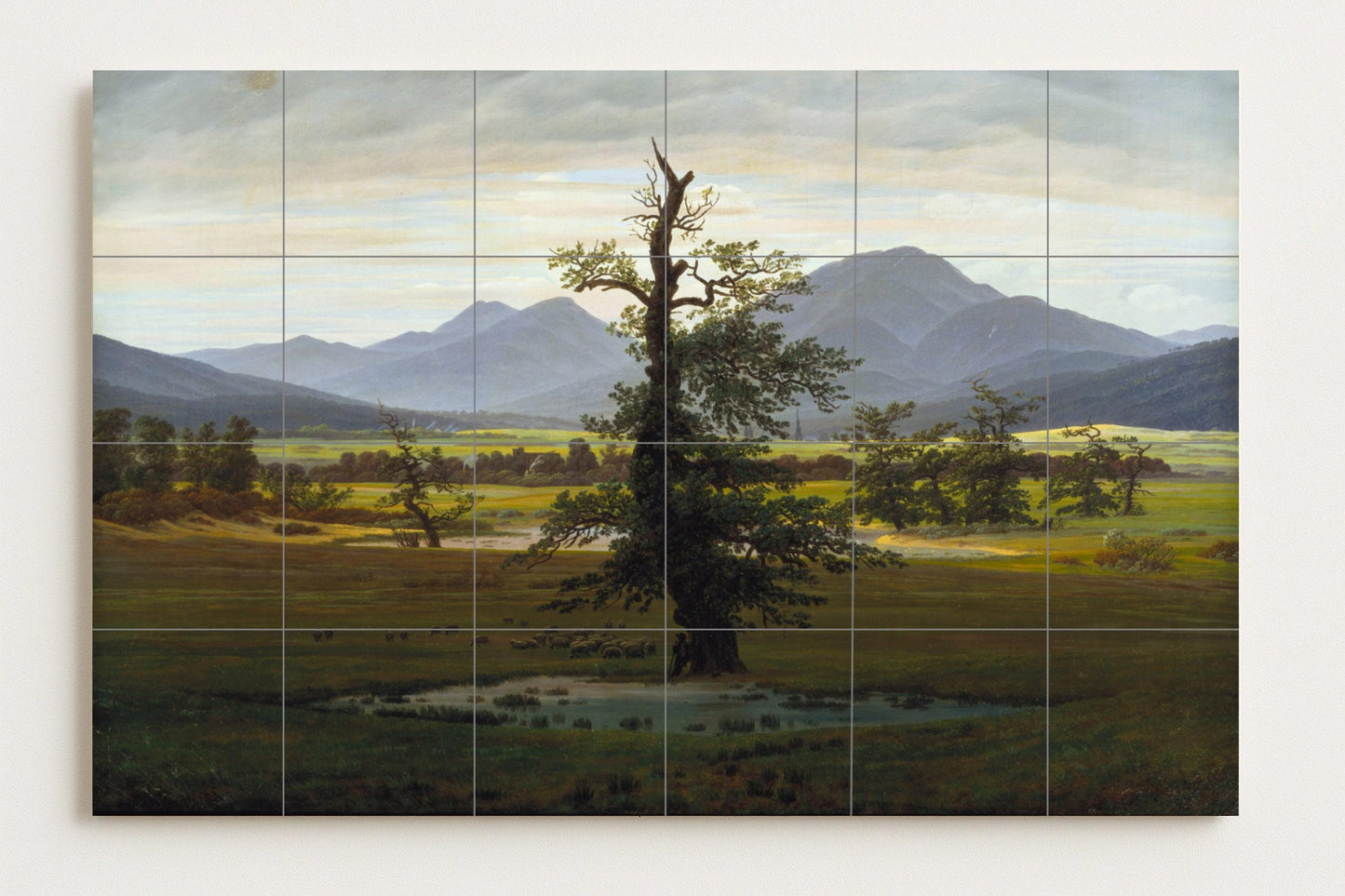 Arbre Solitario — Fresque Murale en Carreaux de Céramique · Art Populaire et Ornemental