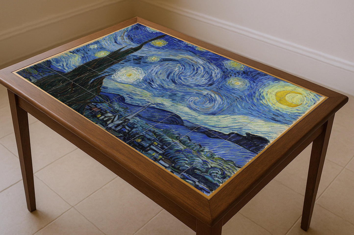 El mural de azulejos de cerámica de La noche estrellada