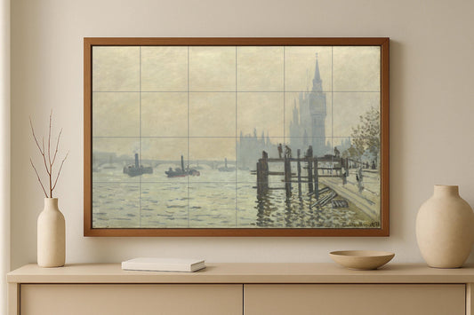 Ceramic Tile Mural: Támesis bajo Westminster — Folk & Ornamental Art