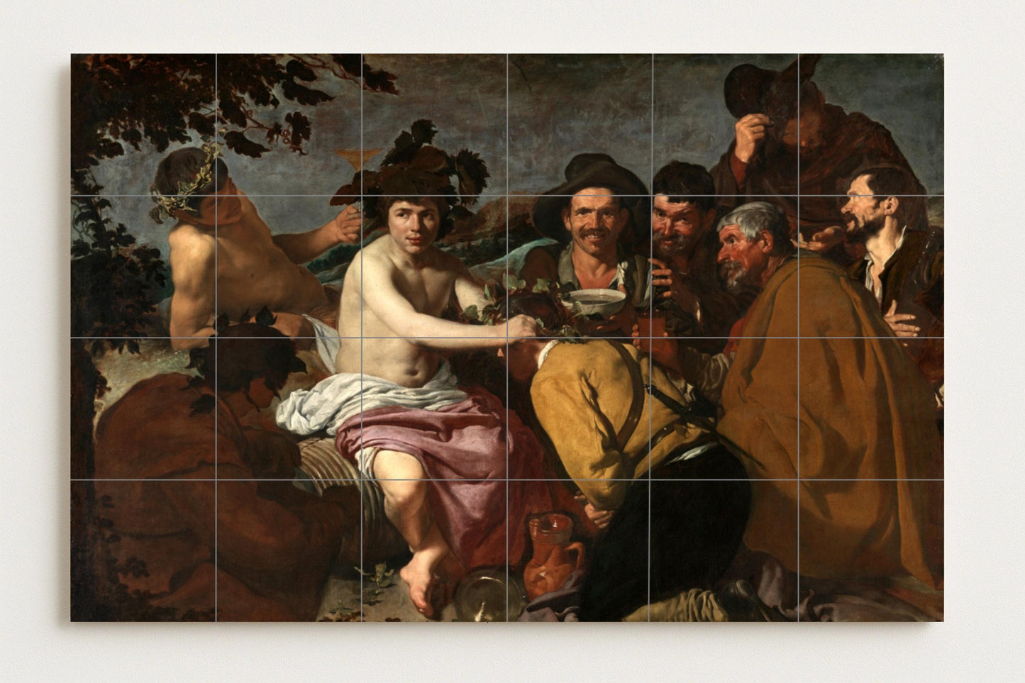 Cerámica le triunfo de Baco — Fresque à Motifs Décoratifs, Art Mural en Céramique