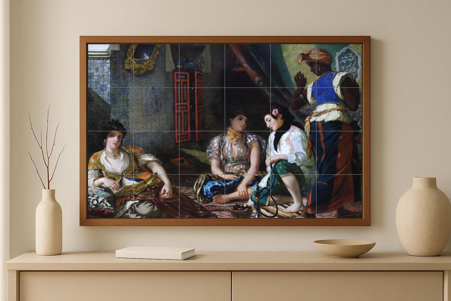 Fresque en Carrelage "Mujeres de Argel — Panneau Mural Ornemental