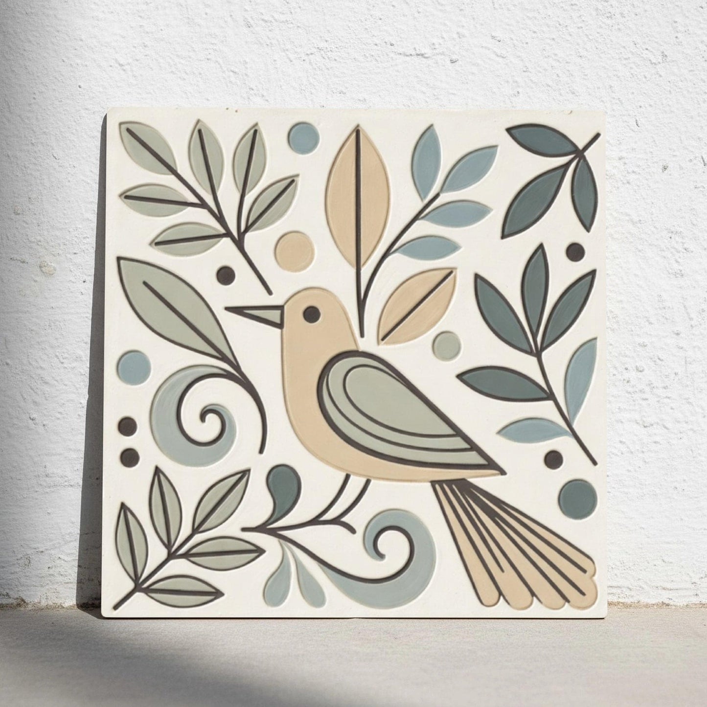 Helsinki Volkstümlich Vogel · Keramik-Wandfliese — Natur-Dekor