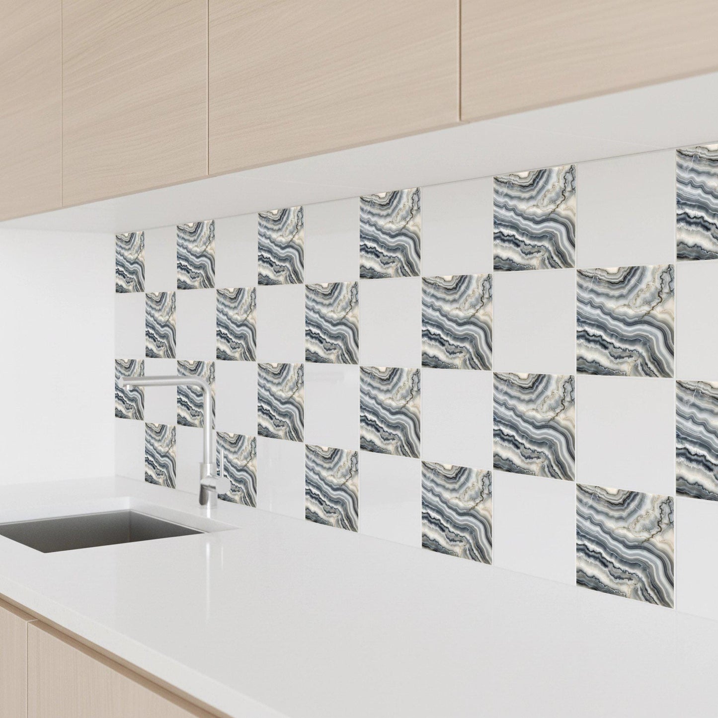 Azulejo Grey Agate efecto
