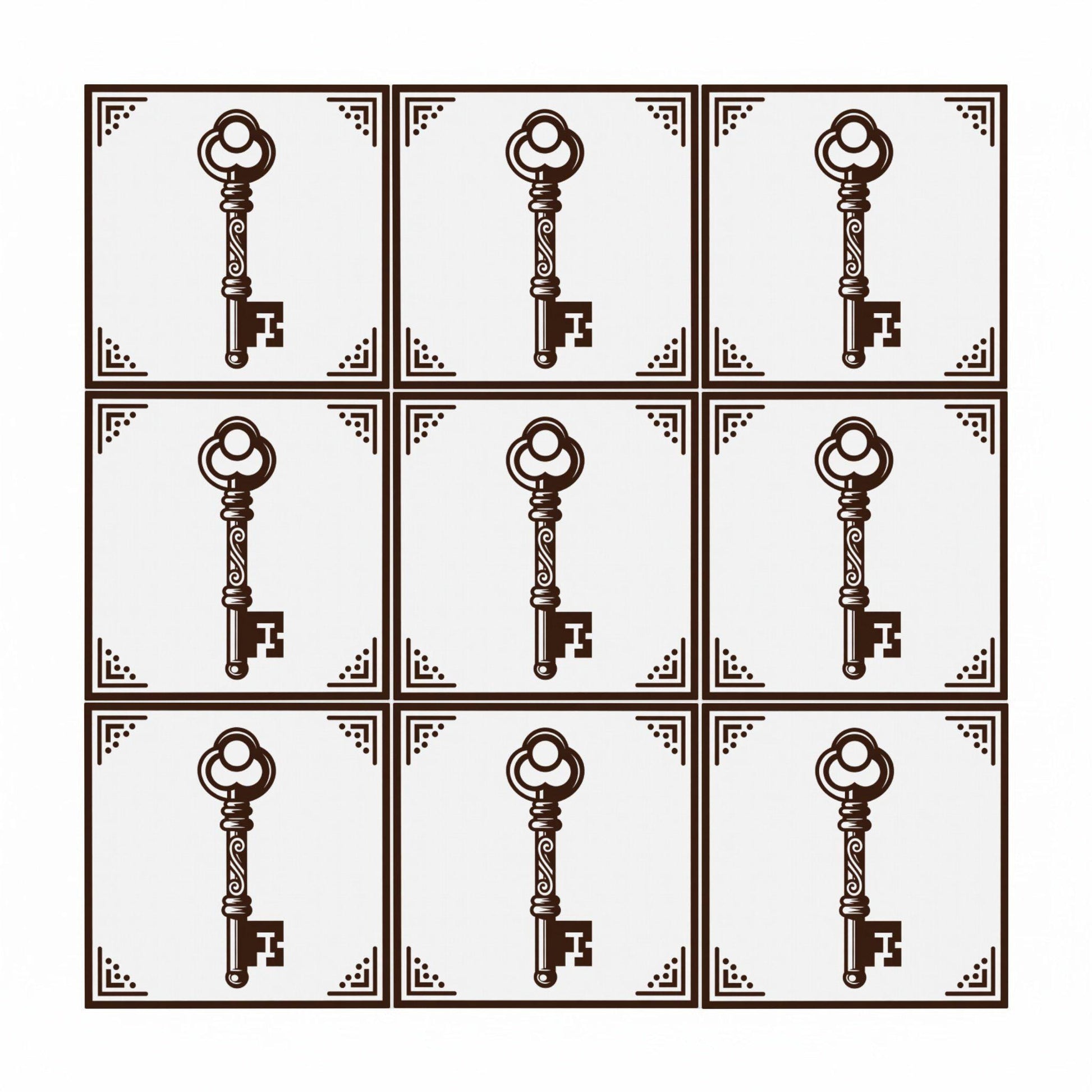Ceramic Tile Skeleton Key Vintage — Timeless Decorative Design