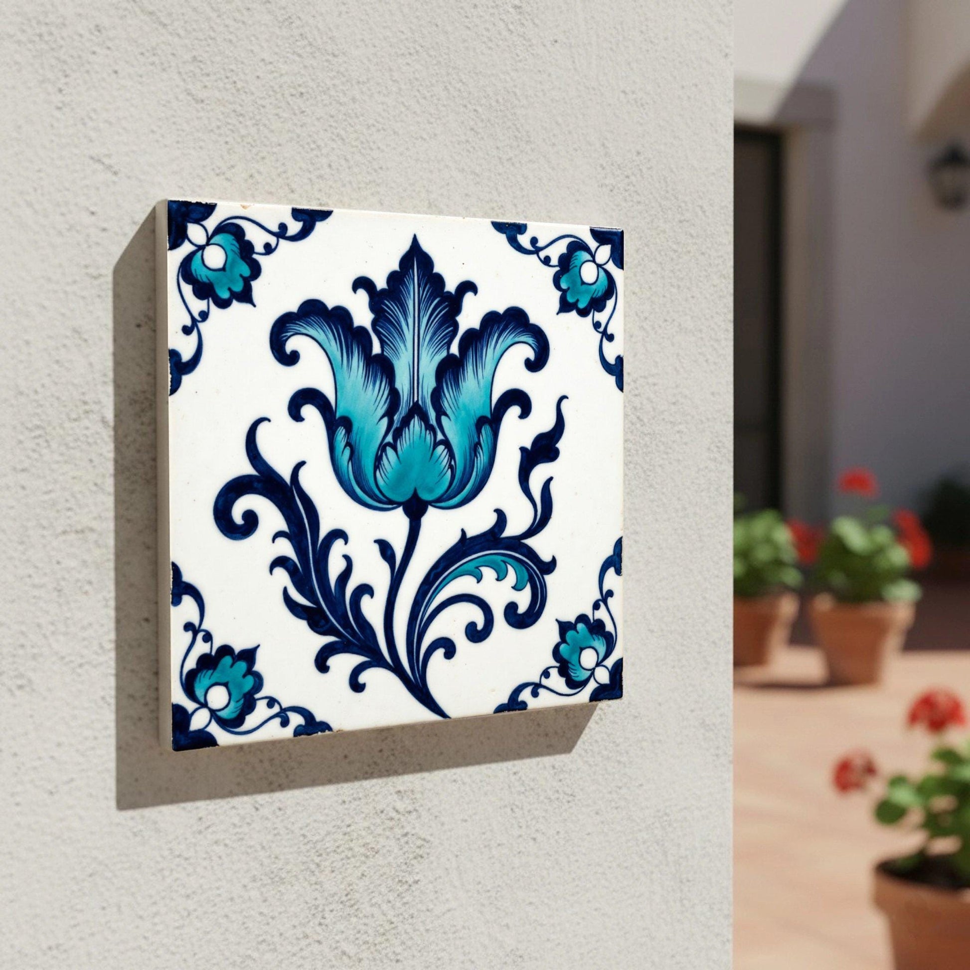Cappadocia Floral · Keramik-Wandfliese — Garteninspiriertes Muster
