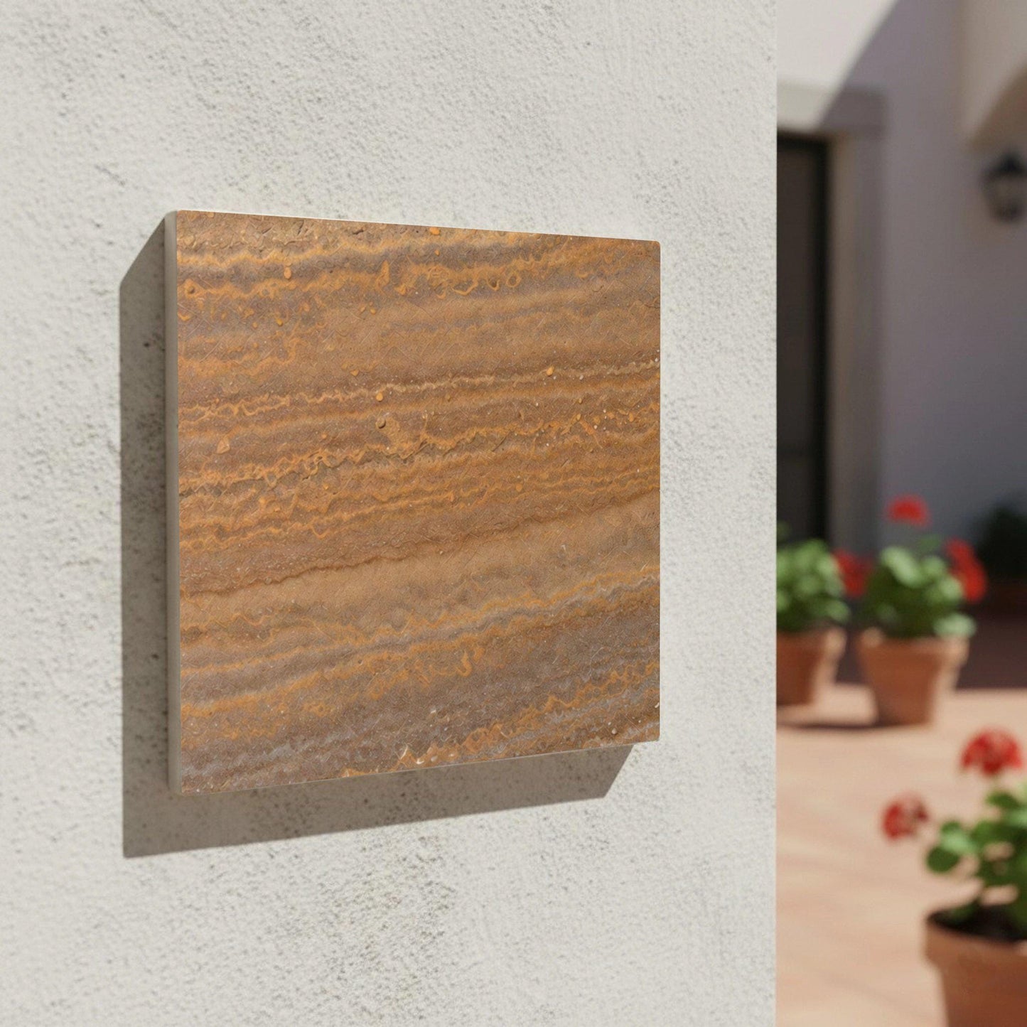 Ceramic Tile Brown Travertine Effect — Timeless Decorative Design