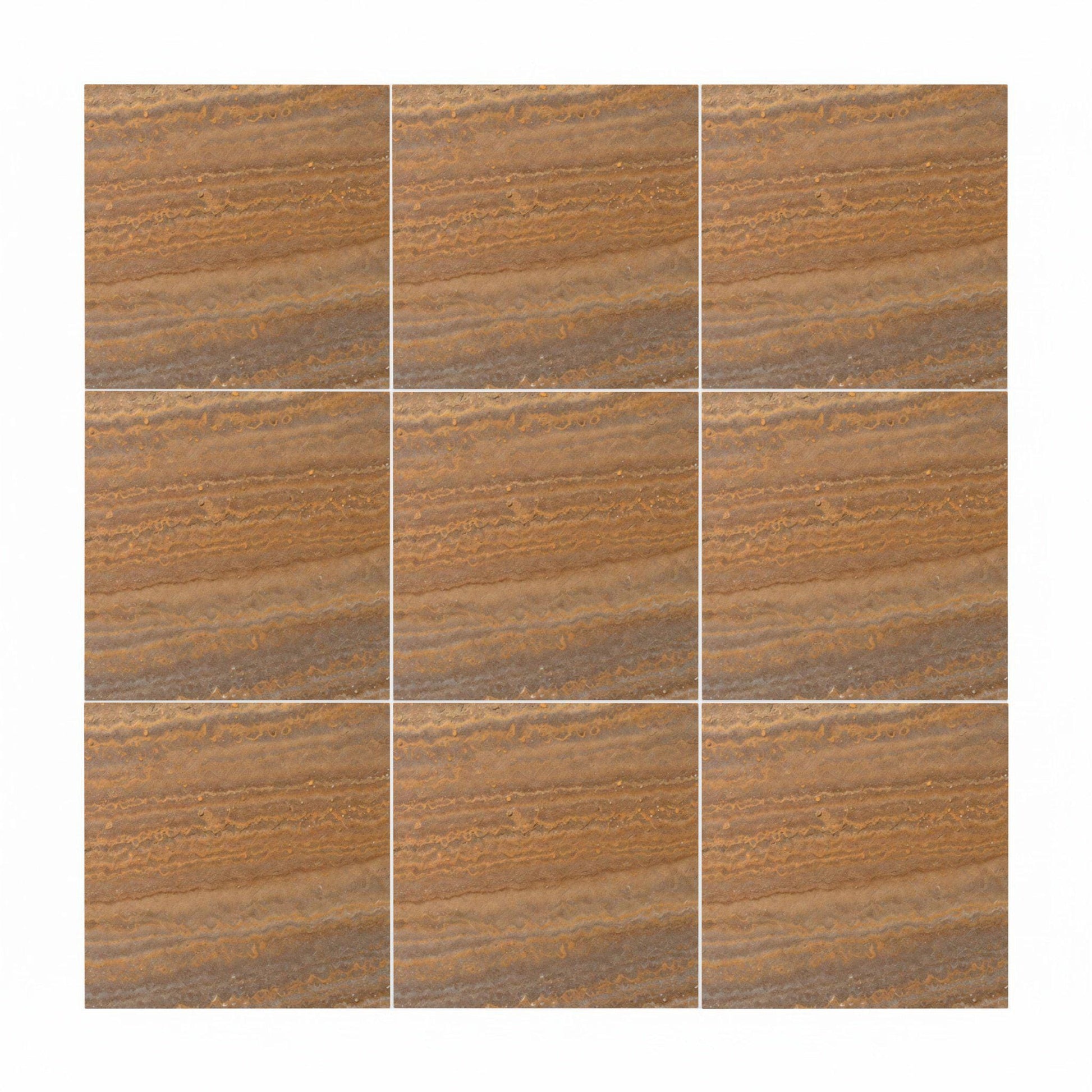 Ceramic Tile Brown Travertine Effect — Timeless Decorative Design