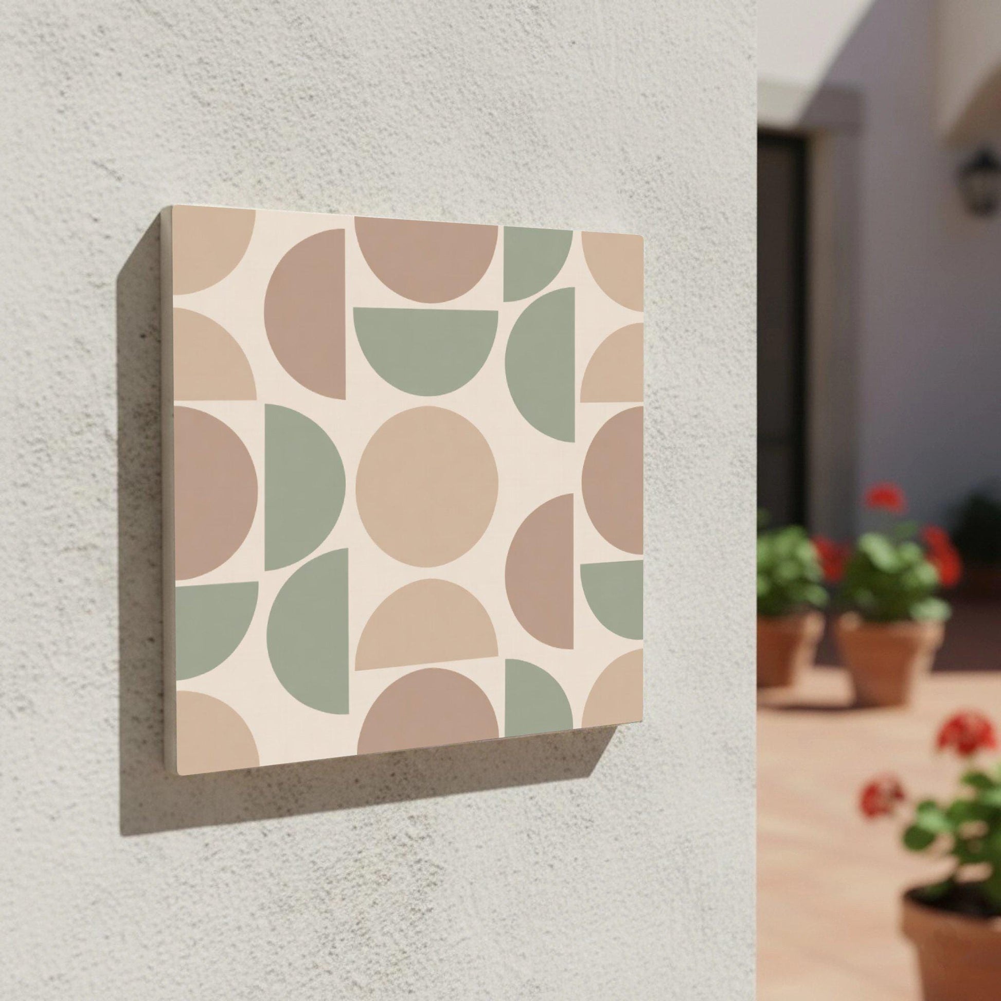 Retro 70s geométrico — Contemporary Geometric Décor Ceramic Tile