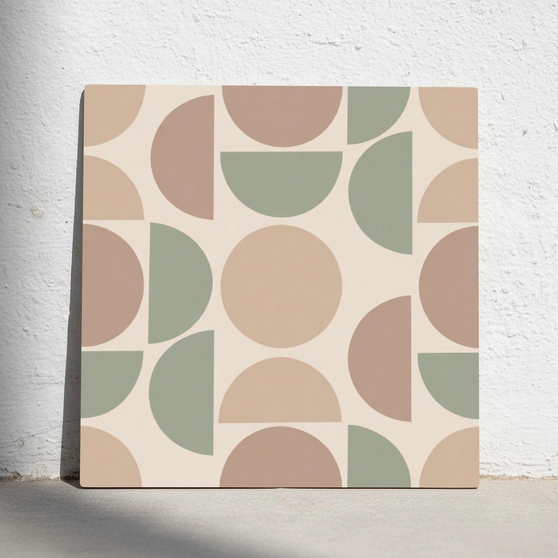 Retro 70s geométrico — Contemporary Geometric Décor Ceramic Tile
