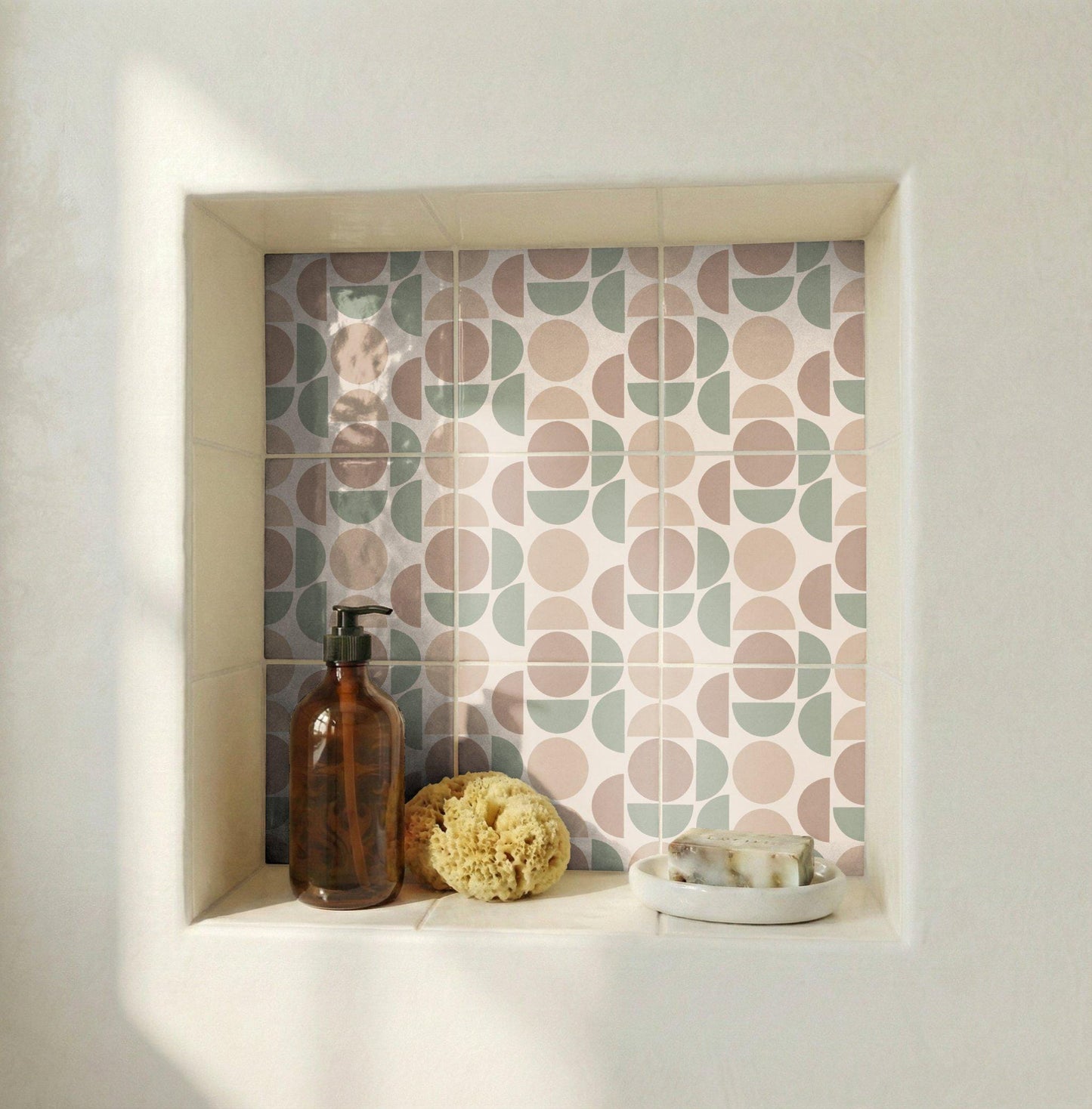 Retro 70s geométrico — Contemporary Geometric Décor Ceramic Tile
