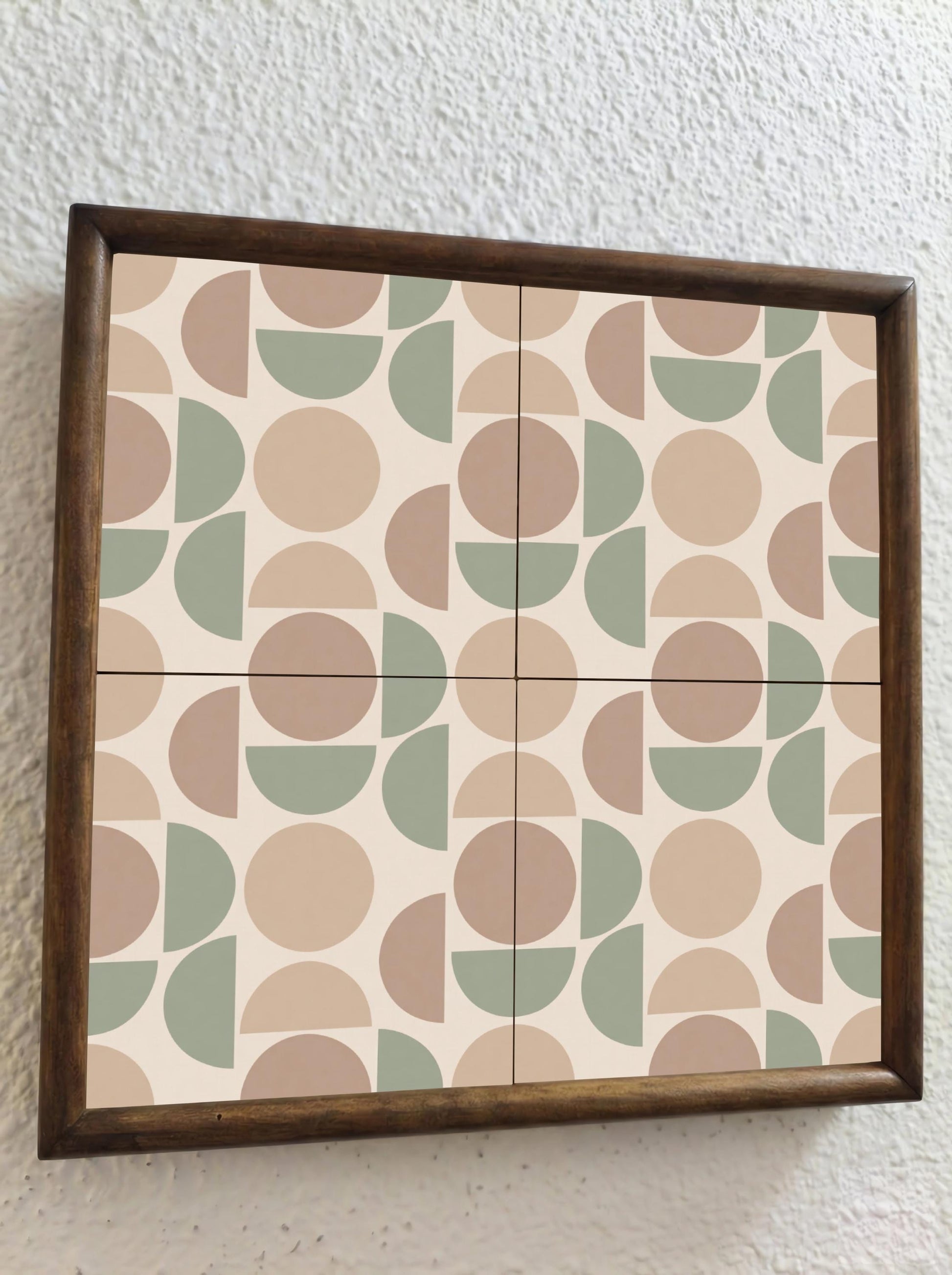Retro 70s geométrico — Contemporary Geometric Décor Ceramic Tile