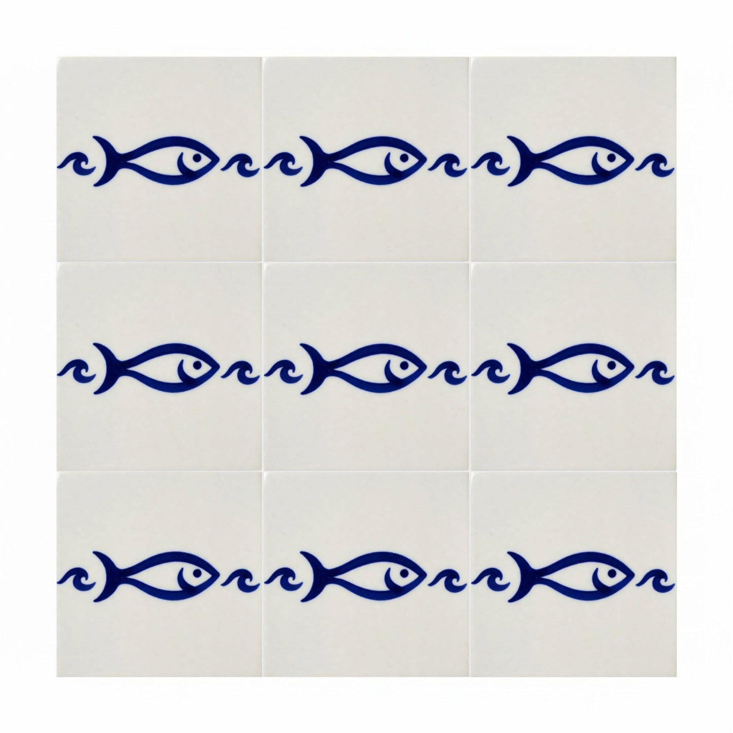 Ceramic Tile Galician Fish — Coastal Mediterranean Décor
