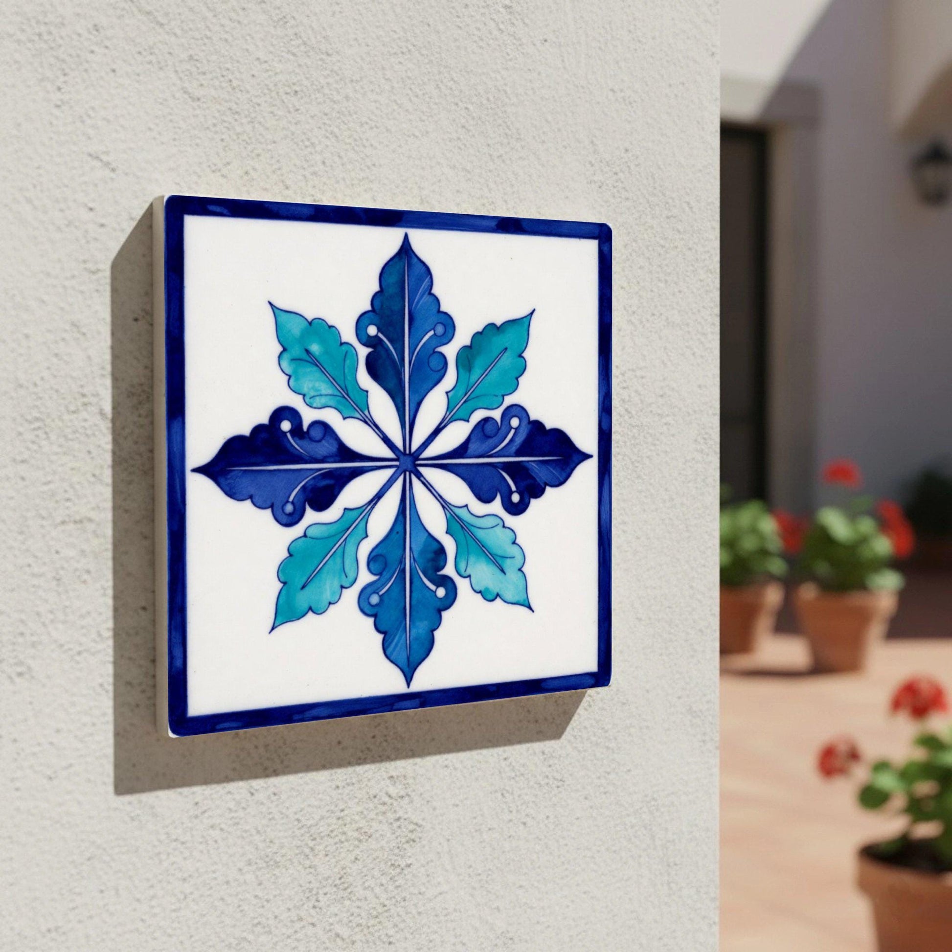 Baku · Keramik-Wandfliese — Garteninspiriertes Muster