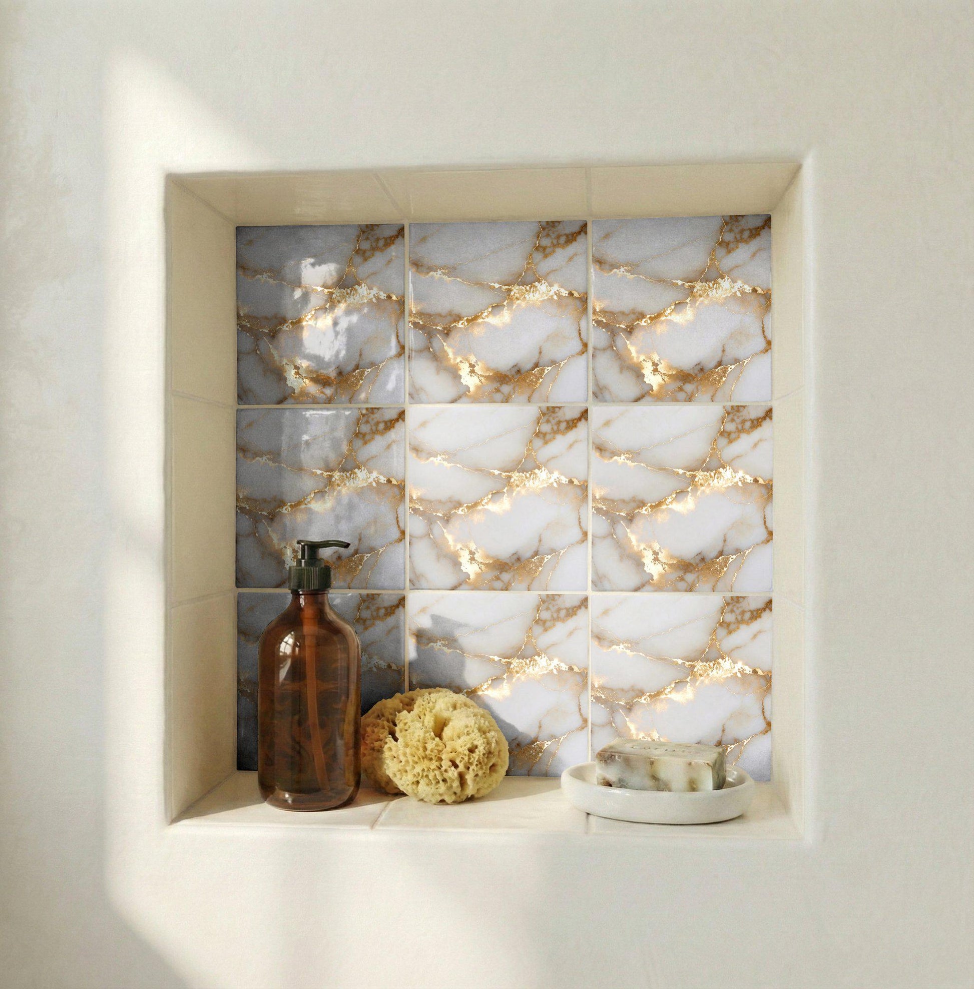 De lujo mármol · Ceramic Wall Tile — Geometric Pattern