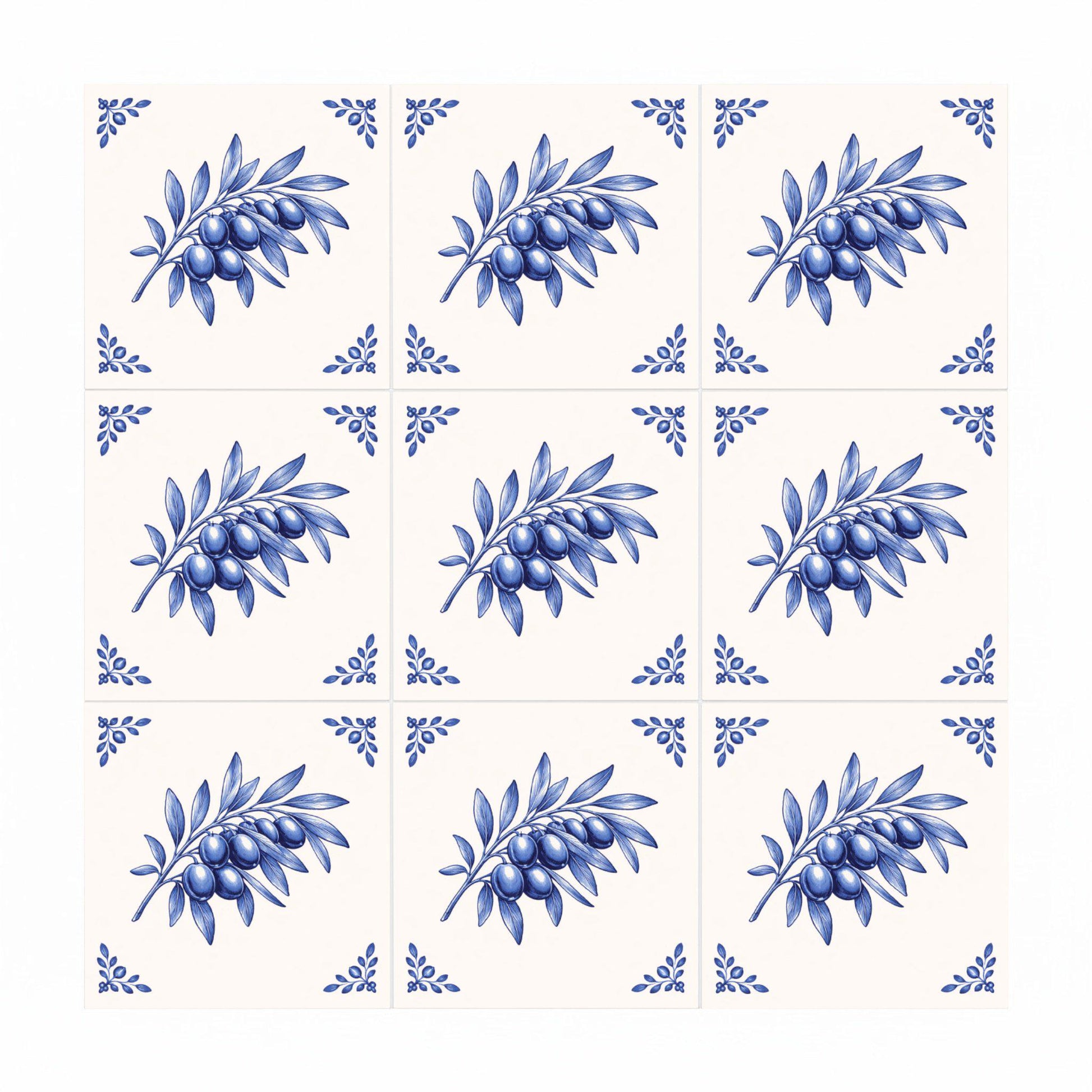 Hague Olive — Dutch Blue & White Ceramic Decorative Tile
