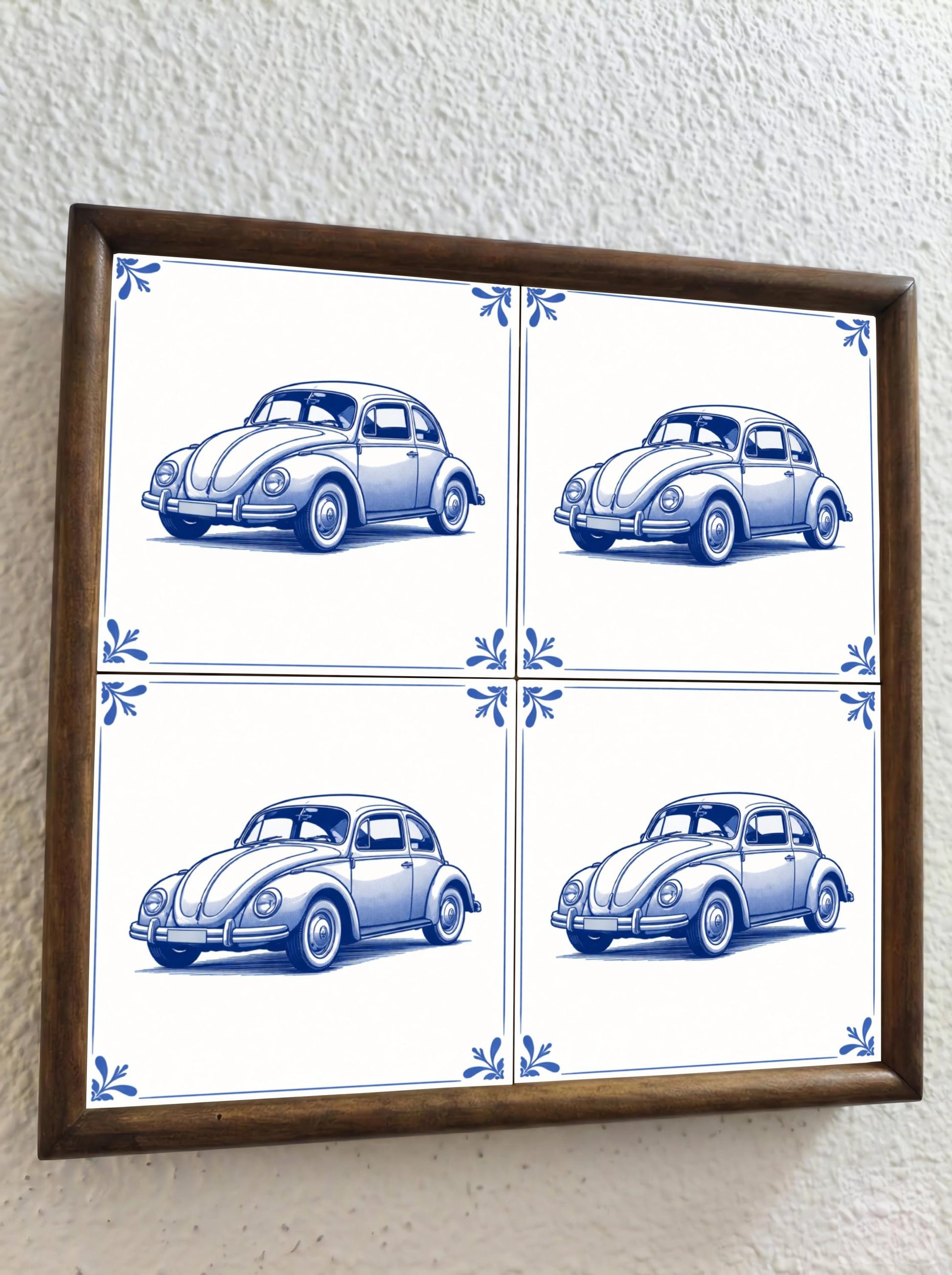 Múnich vintage coche · Mattonella — Maiolica Blu d'Olanda