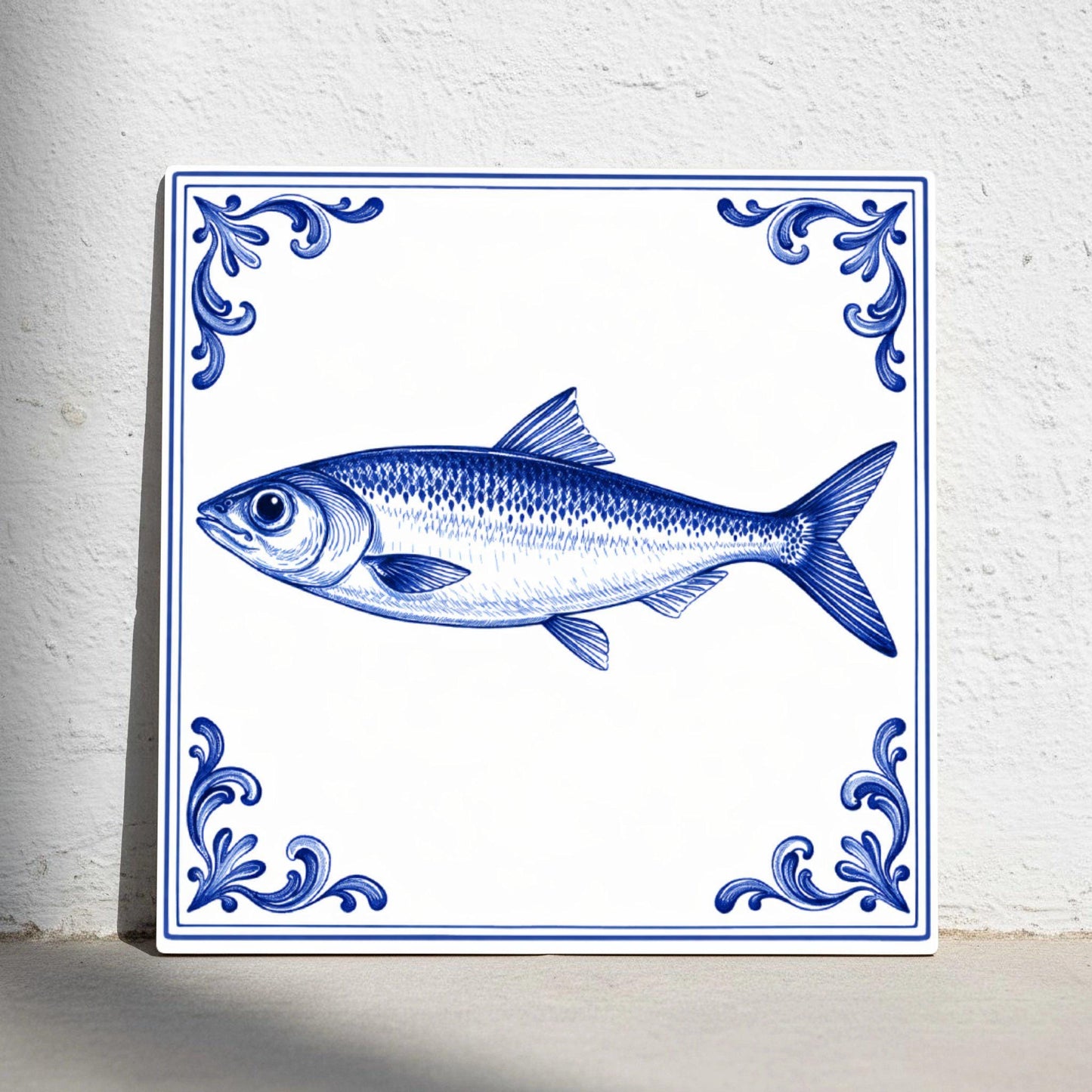 Liverpool Fish — Dutch Blue & White Ceramic Ceramic Tile