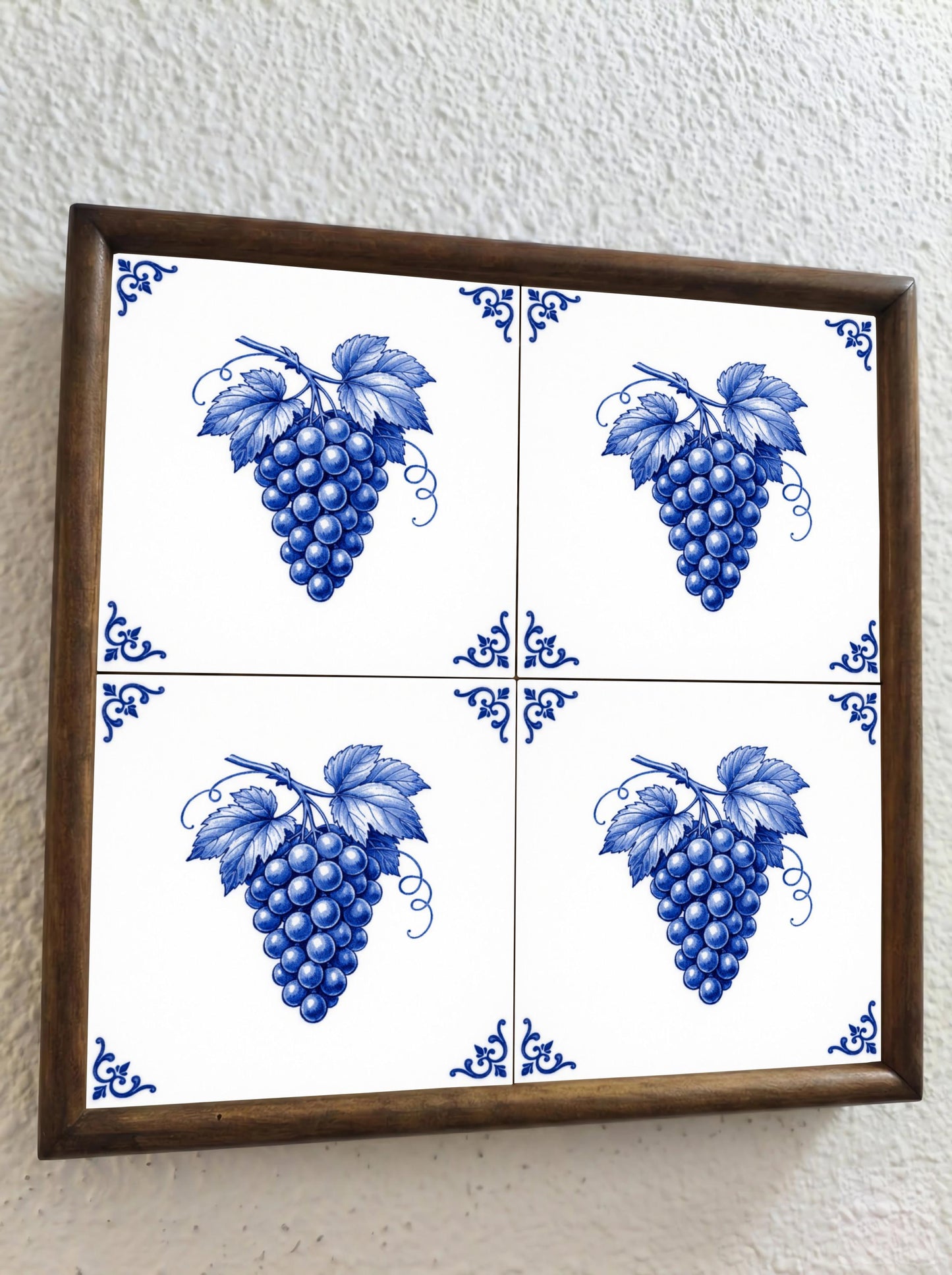 Eindhoven Grape — Dutch Blue & White Ceramic Ceramic Tile