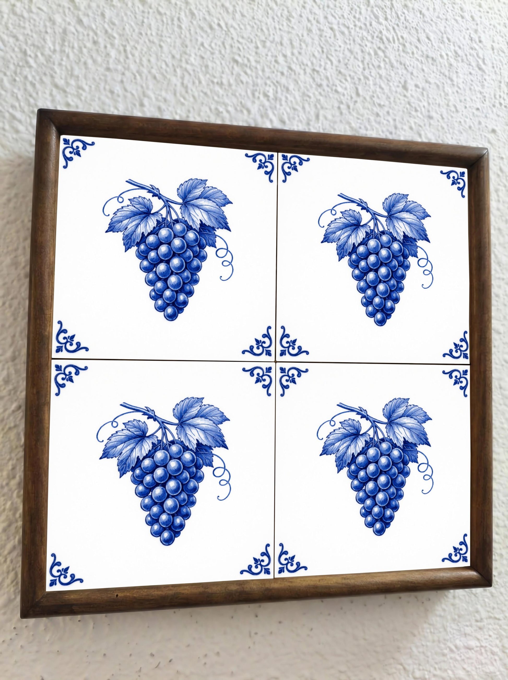 Eindhoven Grape — Dutch Blue & White Ceramic Ceramic Tile