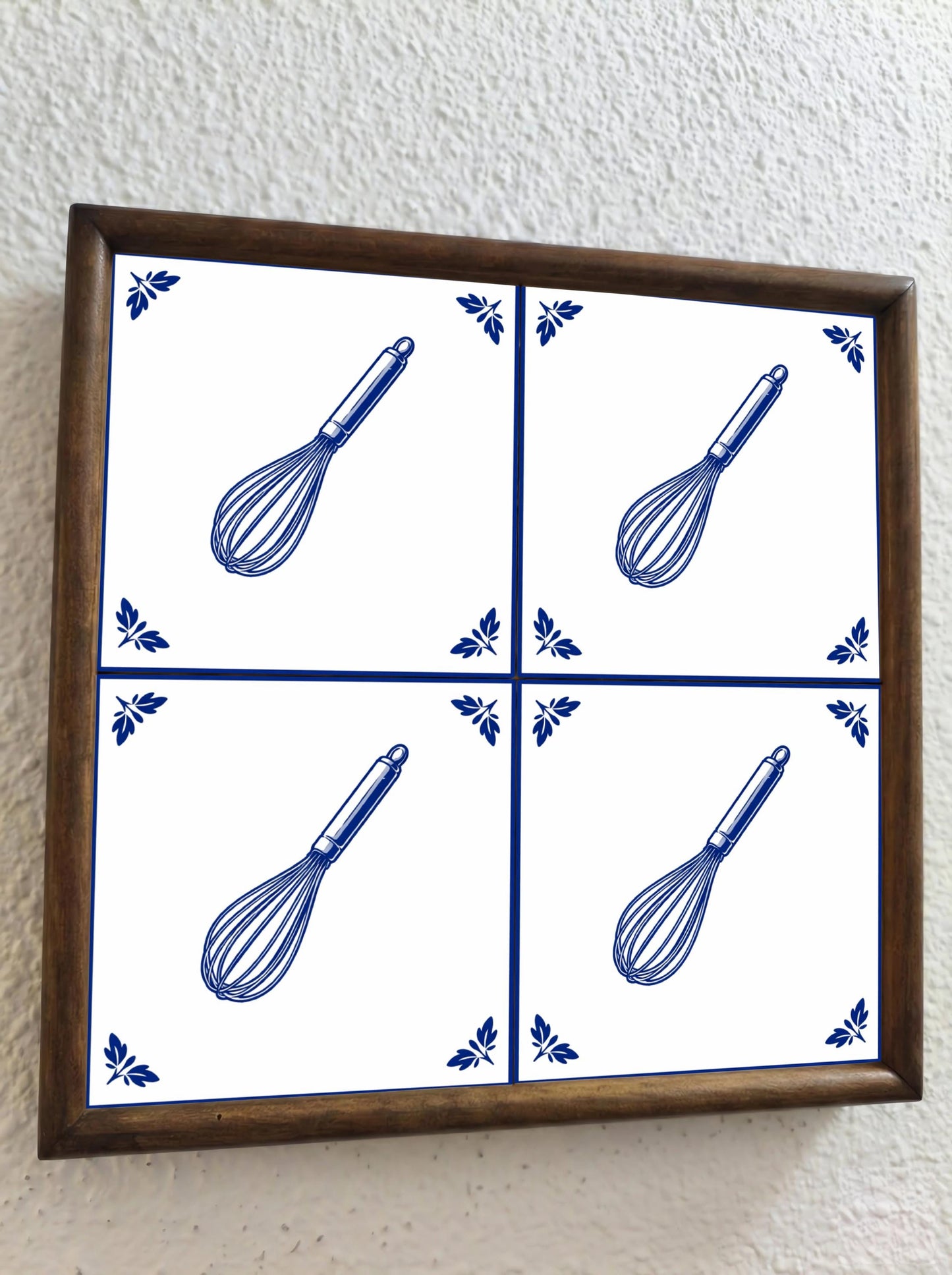 Whisk Set in Delft Blue · Ceramic Wall Tile — Dutch Blue & White Ceramic
