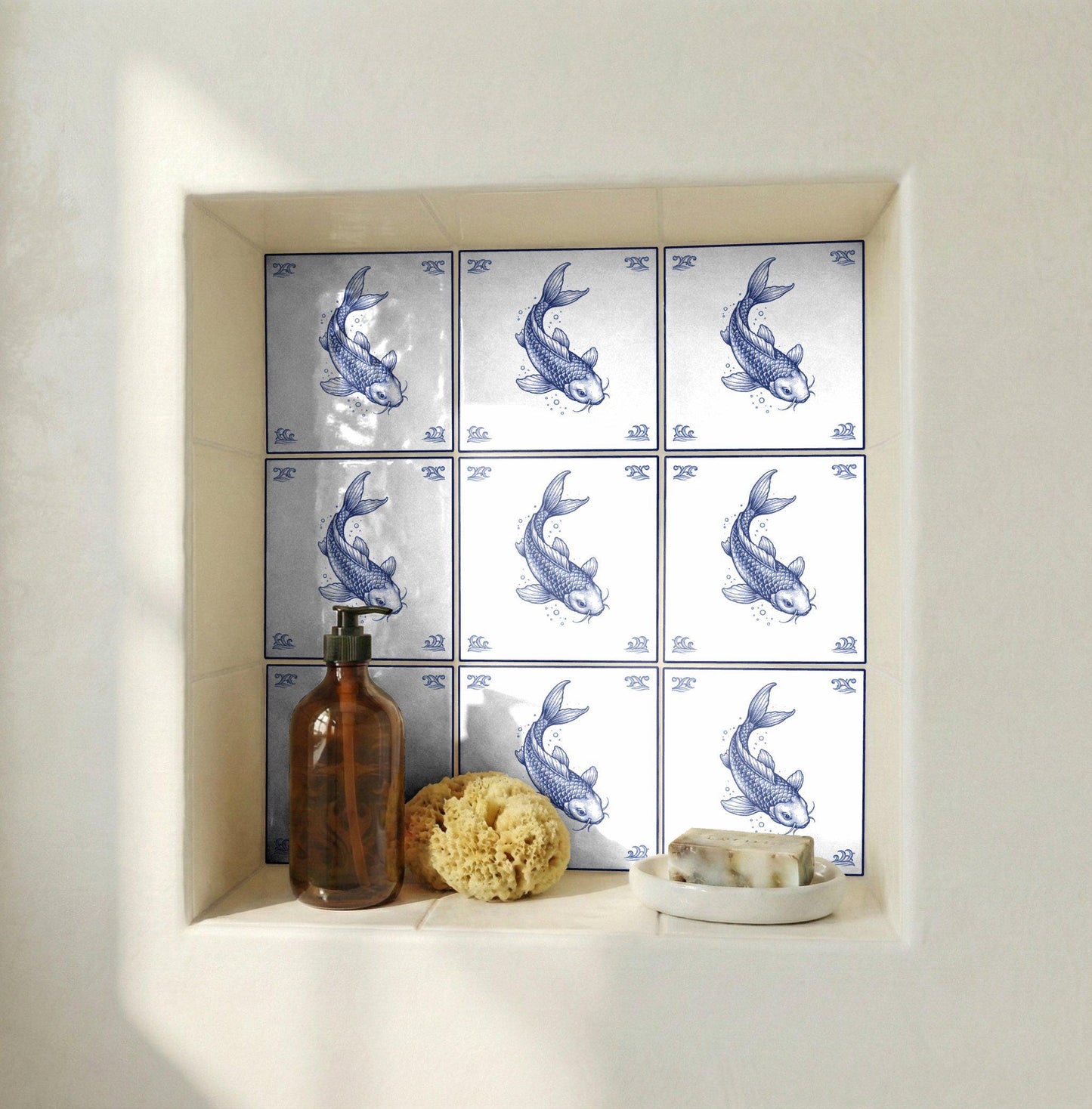 Azulejo Koi pez