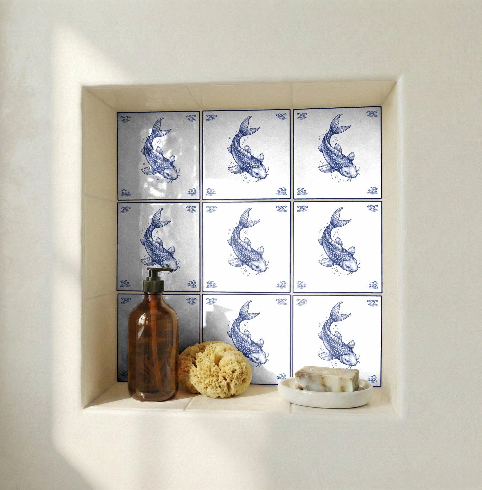 Azulejo Koi pez
