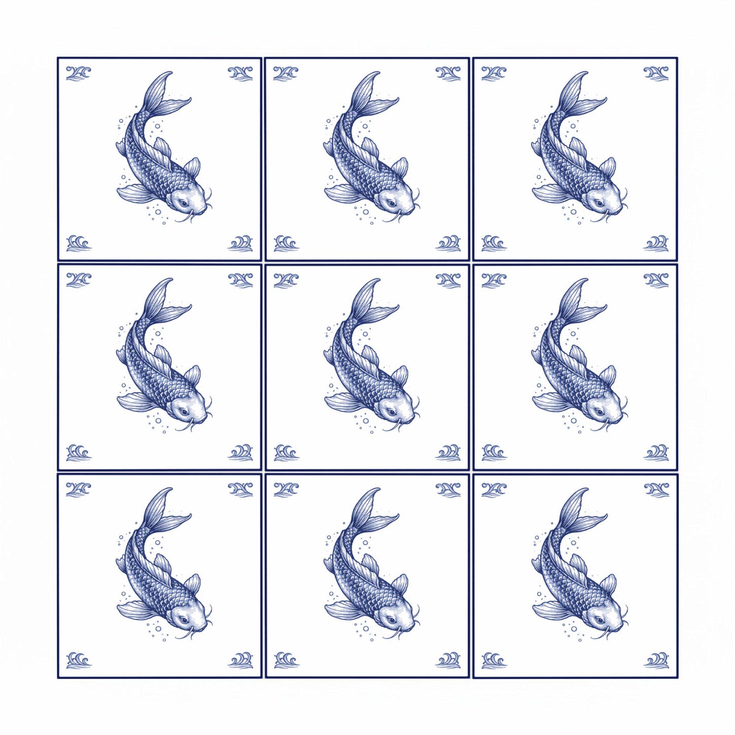 Azulejo Koi pez