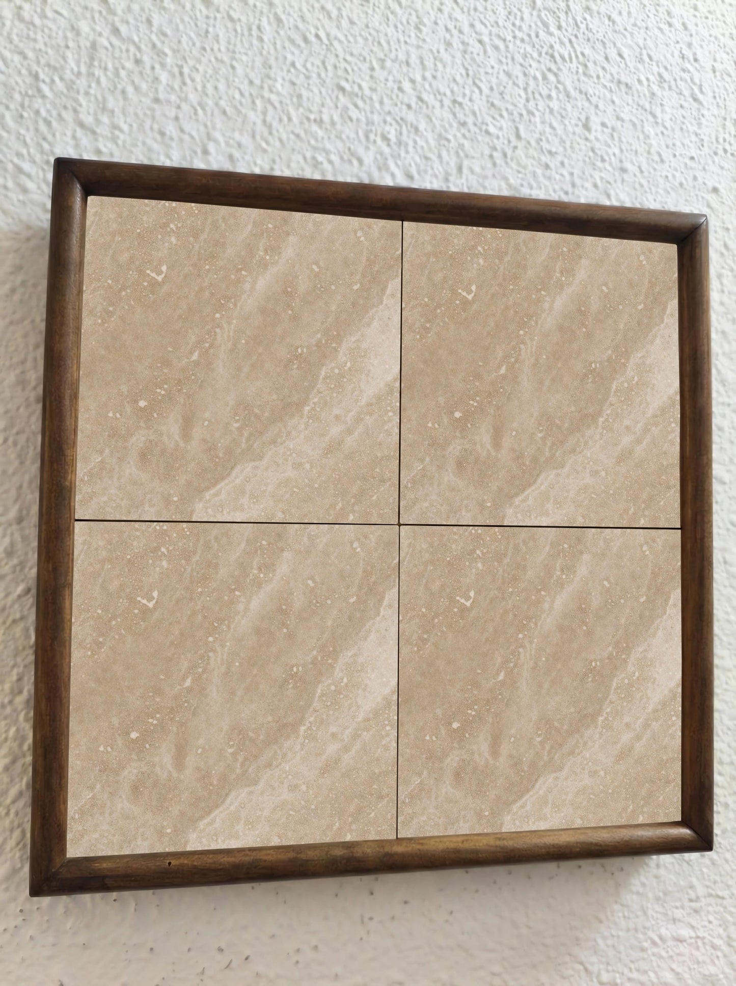 Travertin · Keramik-Wandfliese — Ornament im Vintage-Stil
