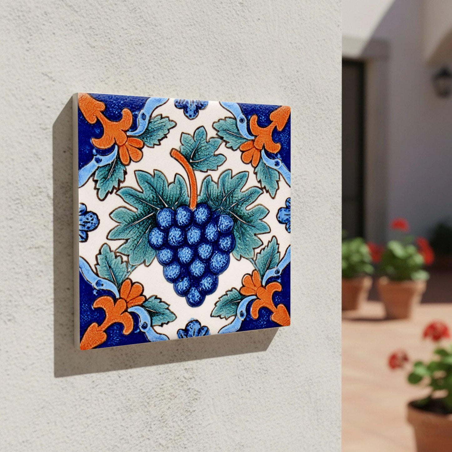 Azulejo-Fliese Bordeaux France — Dekoratives Traditionsmuster