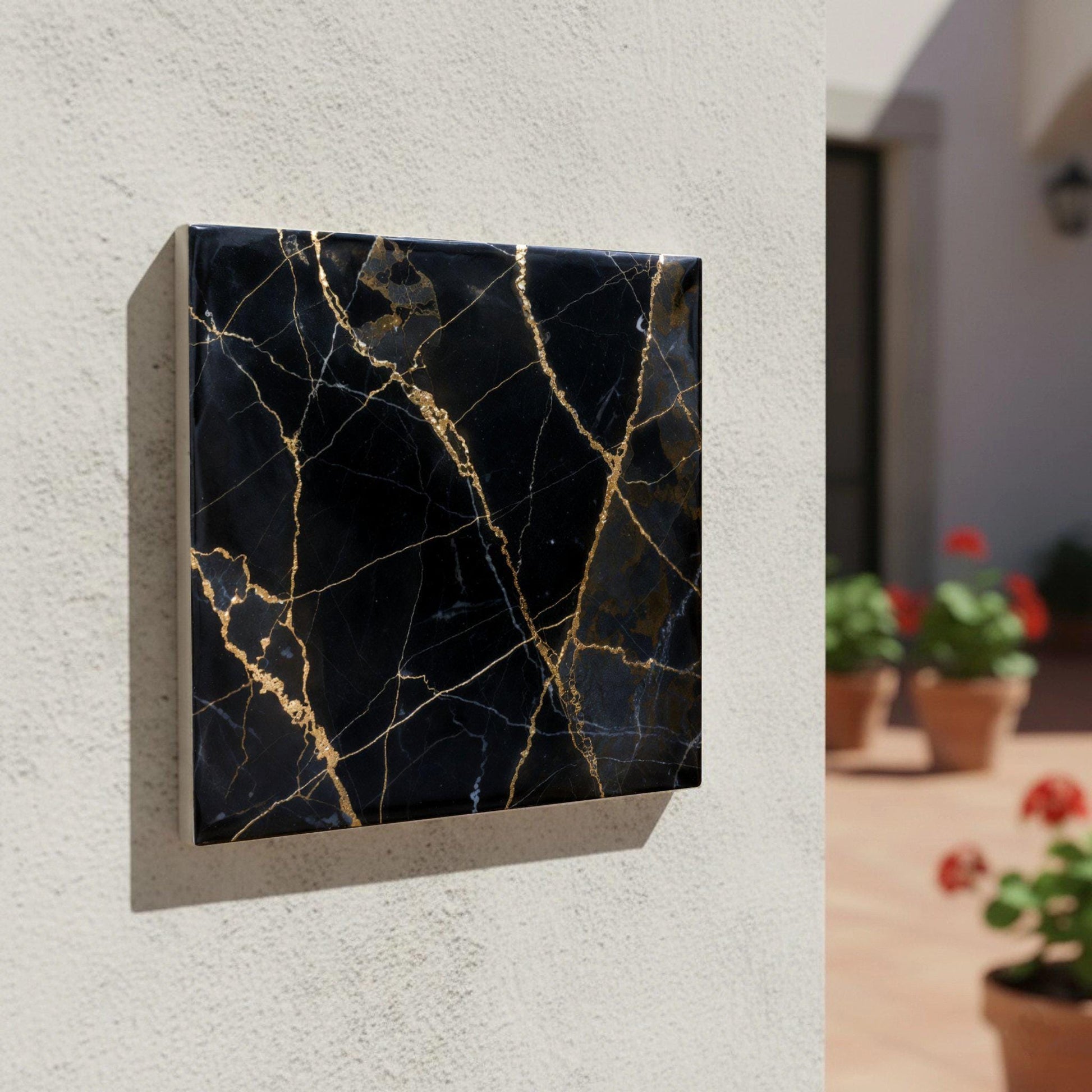 Azulejo Negro mármol Ceramic