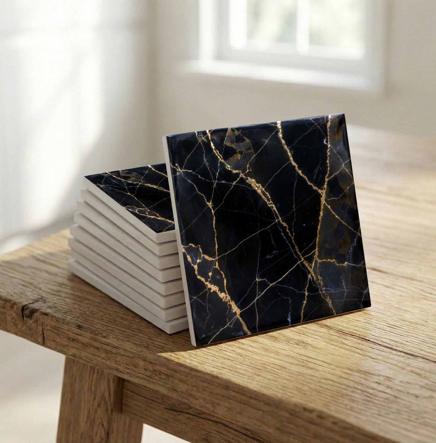 Azulejo Negro mármol Ceramic