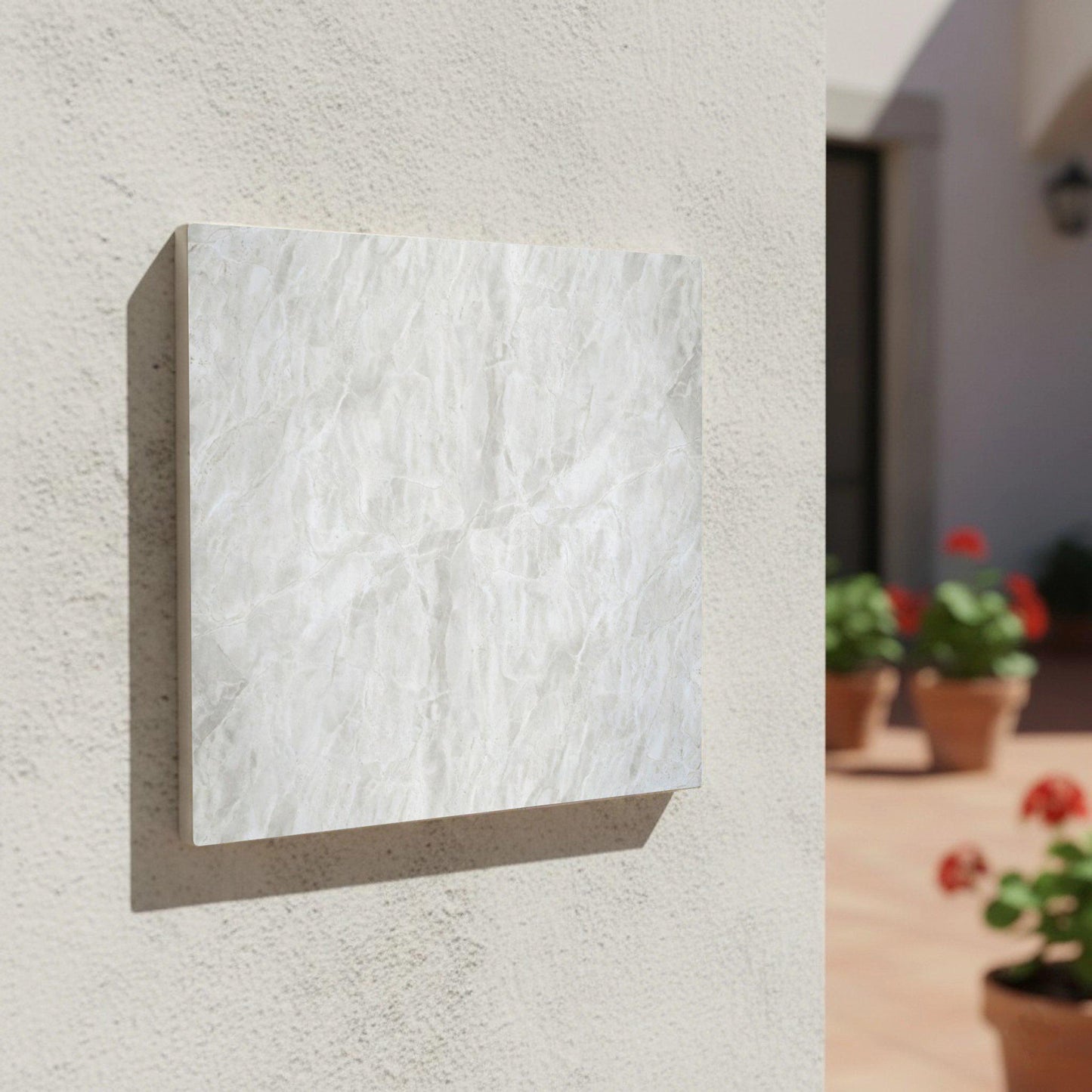 White Marble · Ceramic Wall Tile — Classic Decorative Pattern