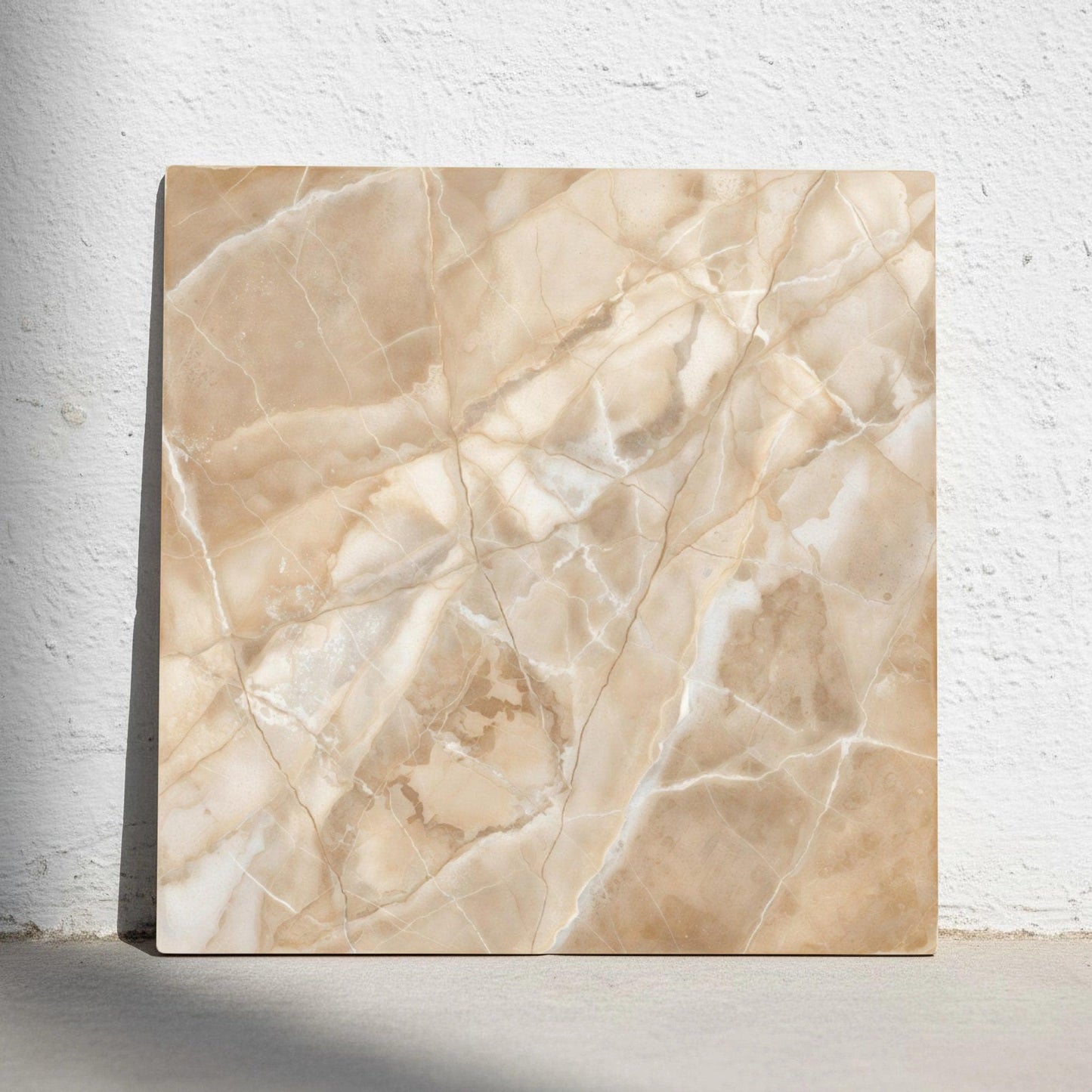 Ceramic Tile Beige Marble — Vintage-Style Ornament