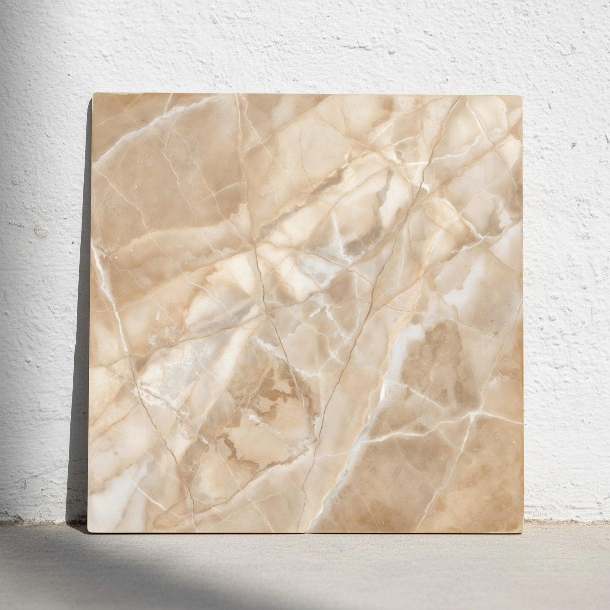 Ceramic Tile Beige Marble — Vintage-Style Ornament