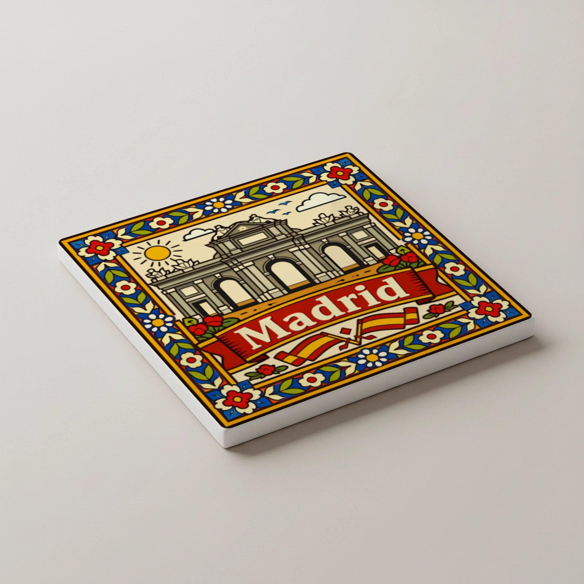 España — Set di Sottobicchieri in Ceramica · Decoro Marino da Tavola