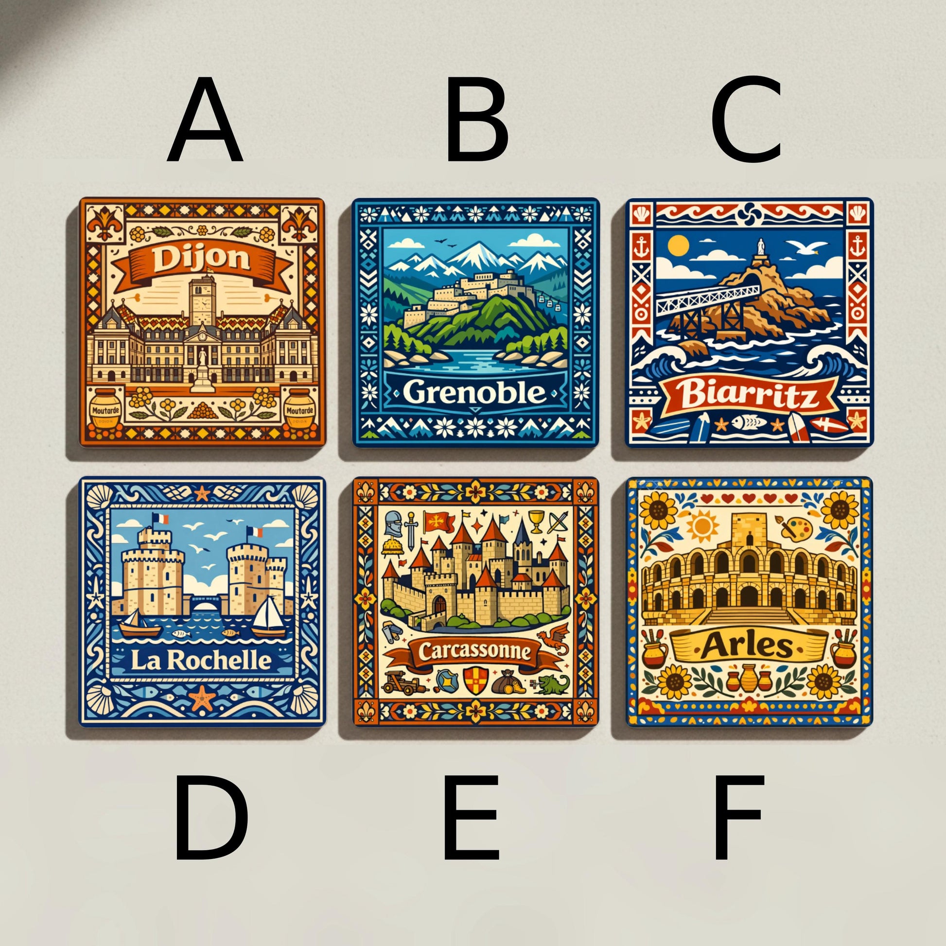 Sottobicchieri Francia — Set da Tavola per Amanti del Design