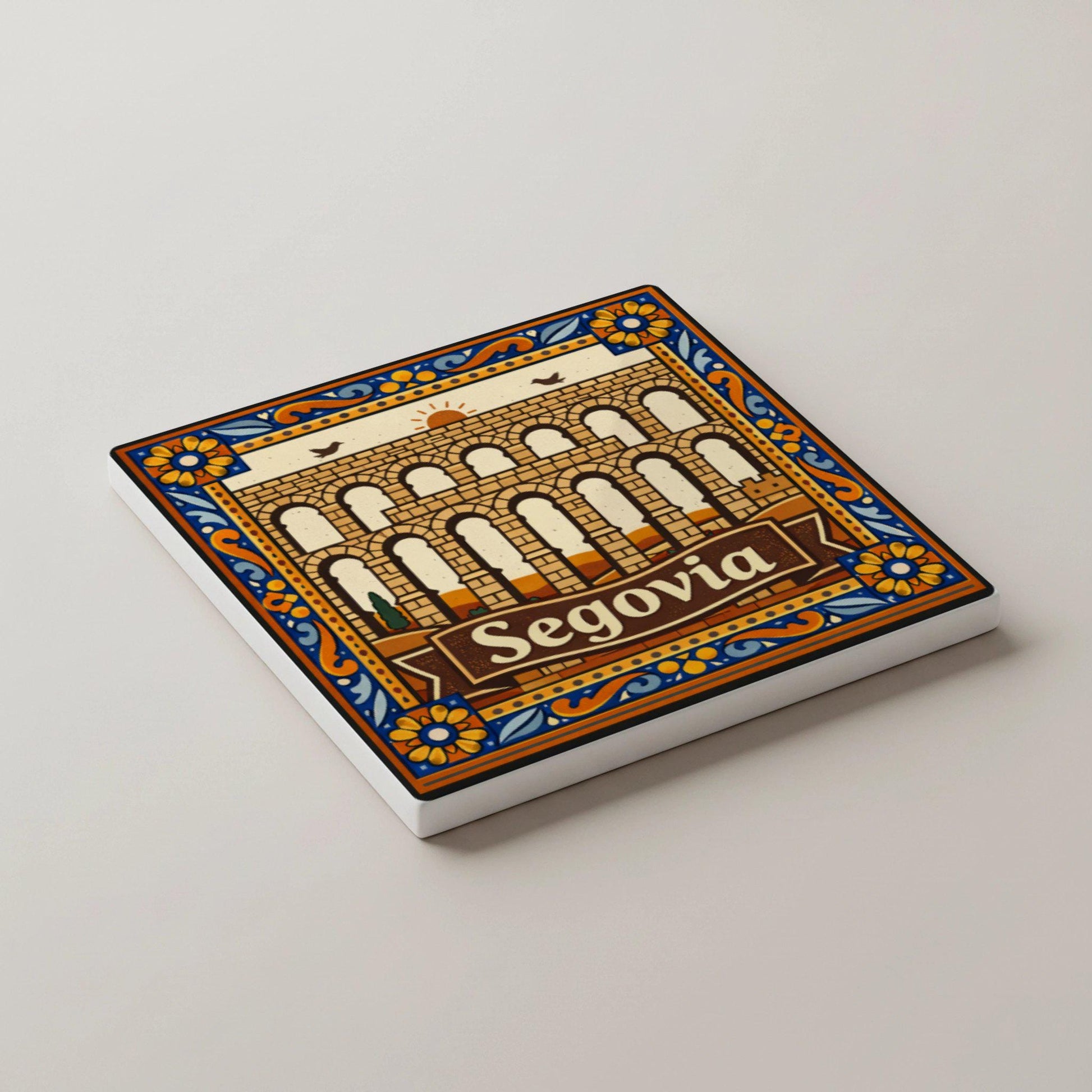 España — Set di Sottobicchieri in Ceramica · Decoro Marino da Tavola
