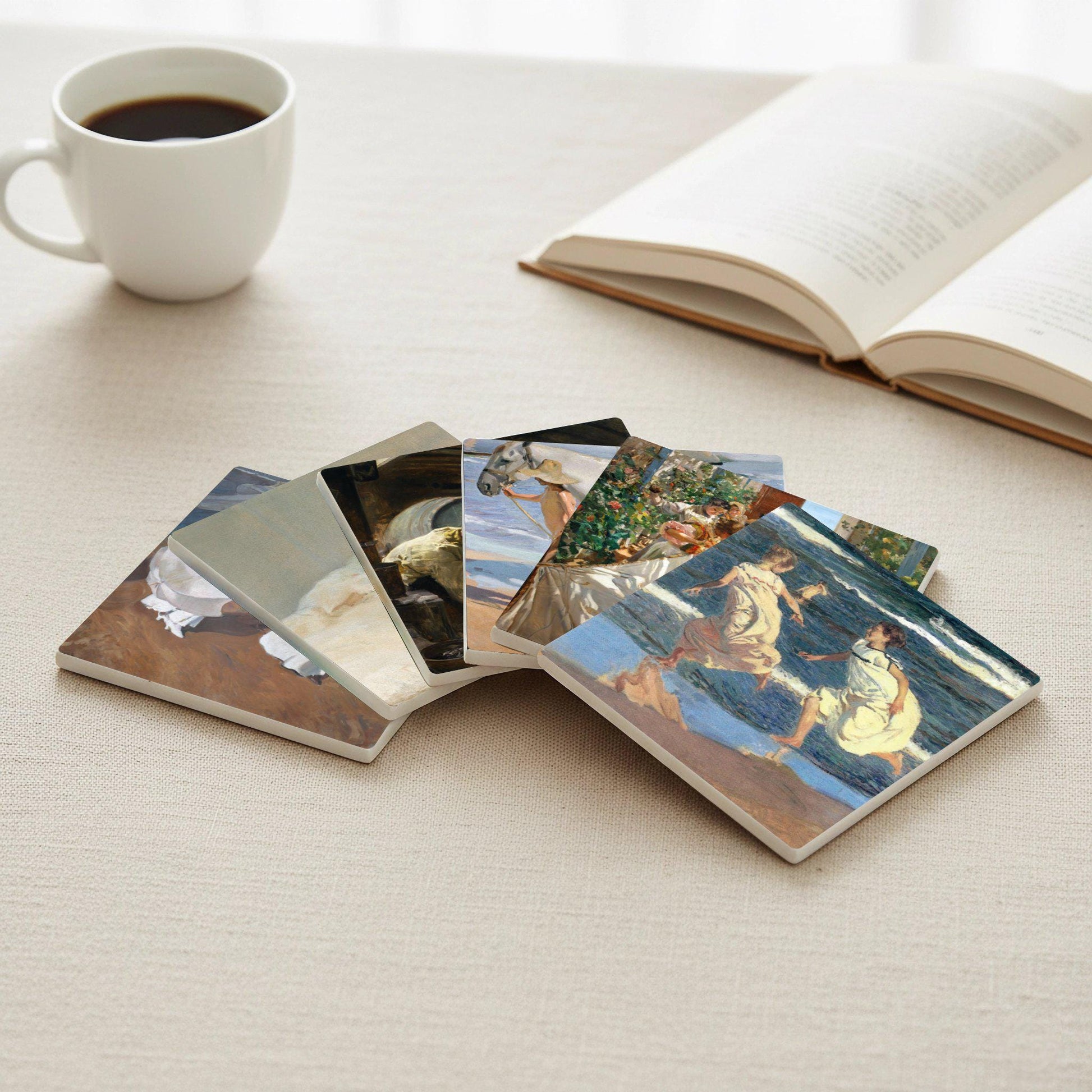Sorolla — Set di Sottobicchieri in Ceramica · Arte per la Tavola