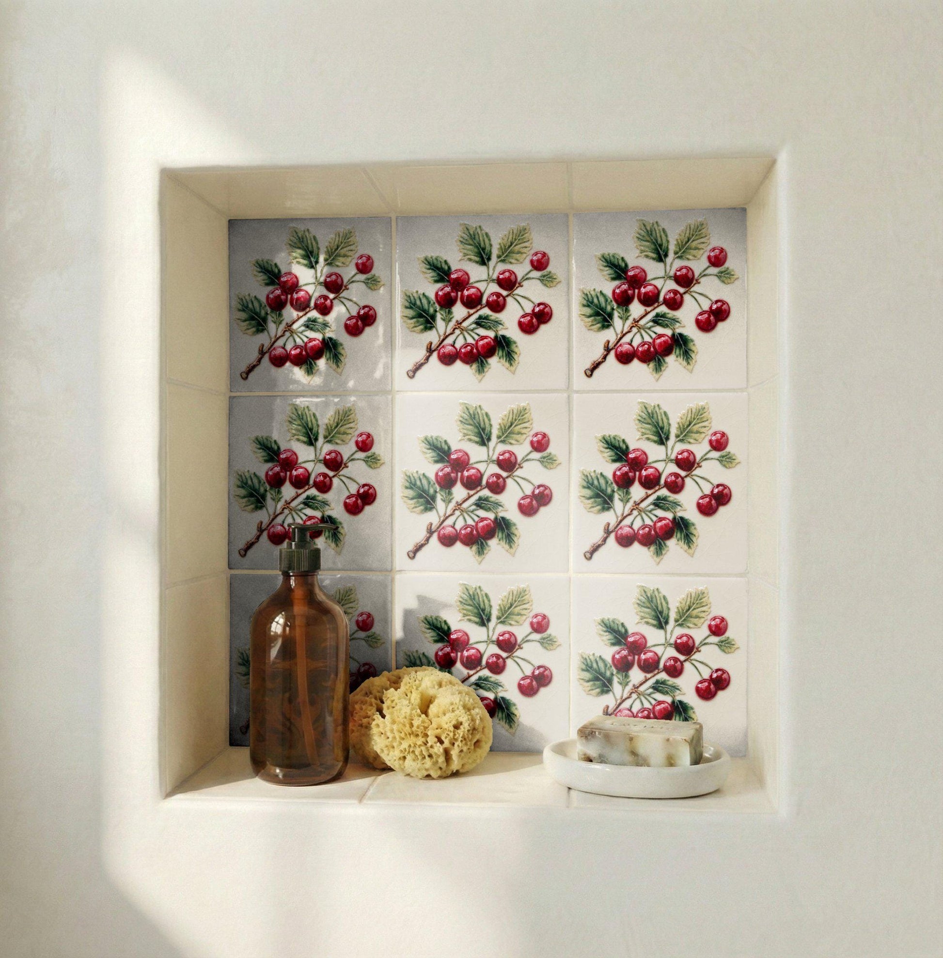 Azulejo-Fliese Oxford — Garteninspiriertes Muster