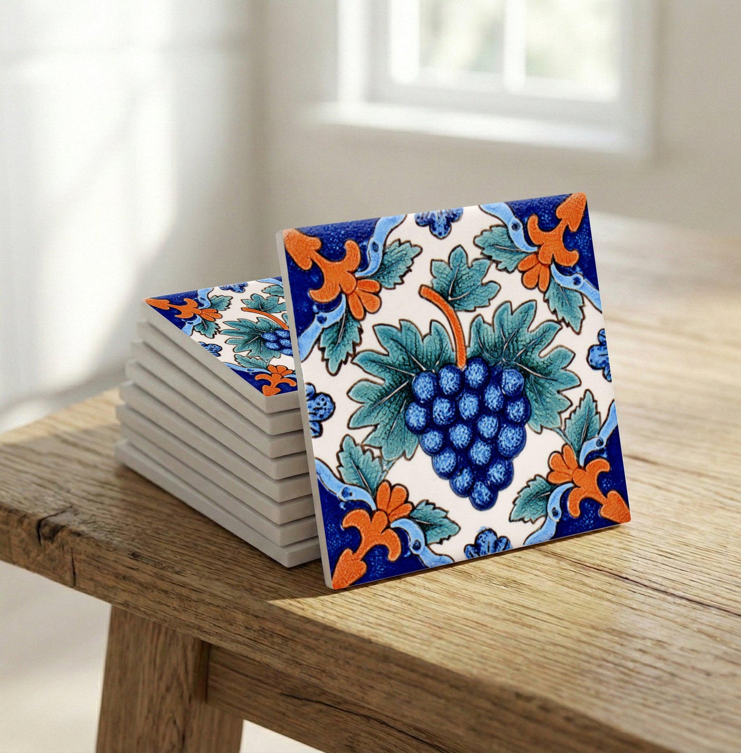 Azulejo-Fliese Bordeaux France — Dekoratives Traditionsmuster