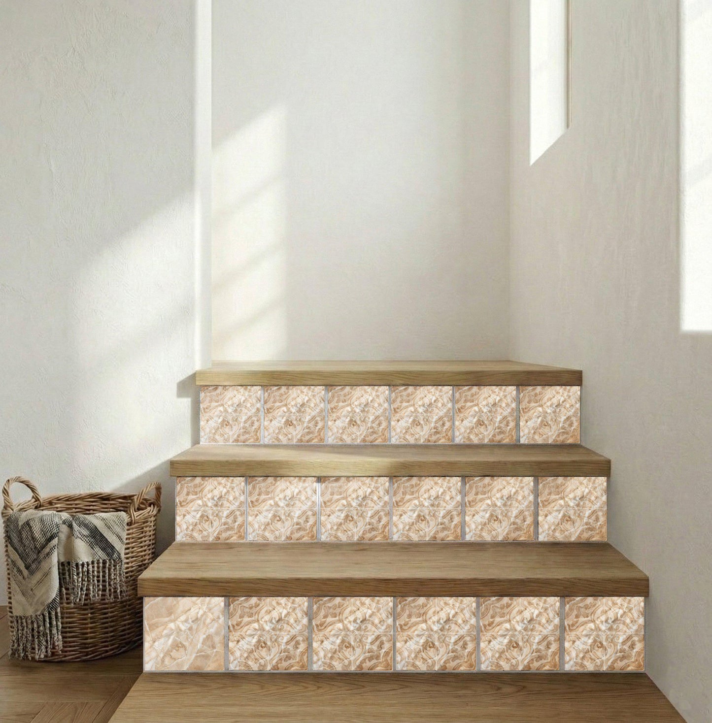 Ceramic Tile Beige Marble — Vintage-Style Ornament