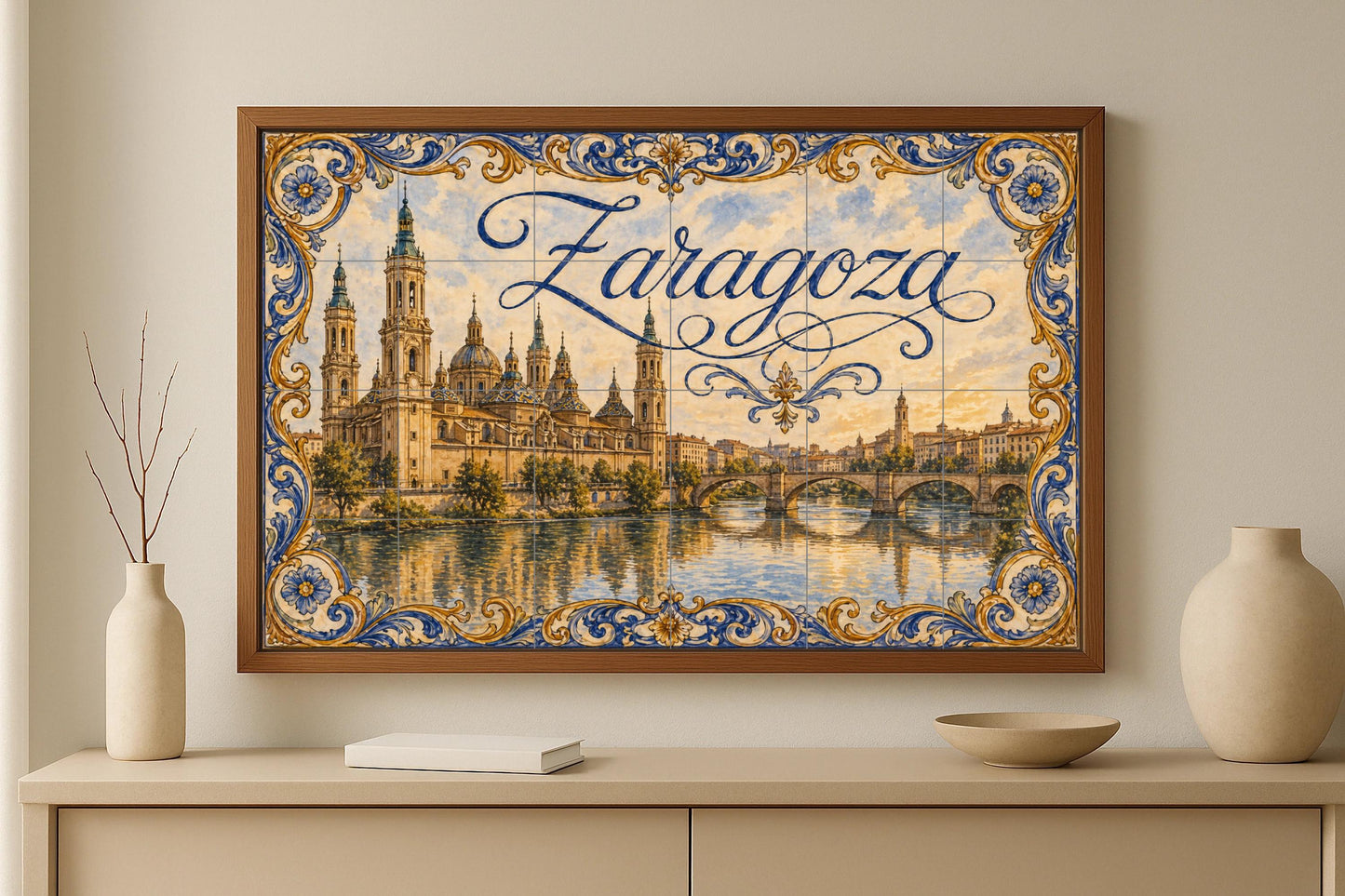 Fresque en Carrelage Basílica du Pilar de Zaragoza, decoració — Fresque de Monument