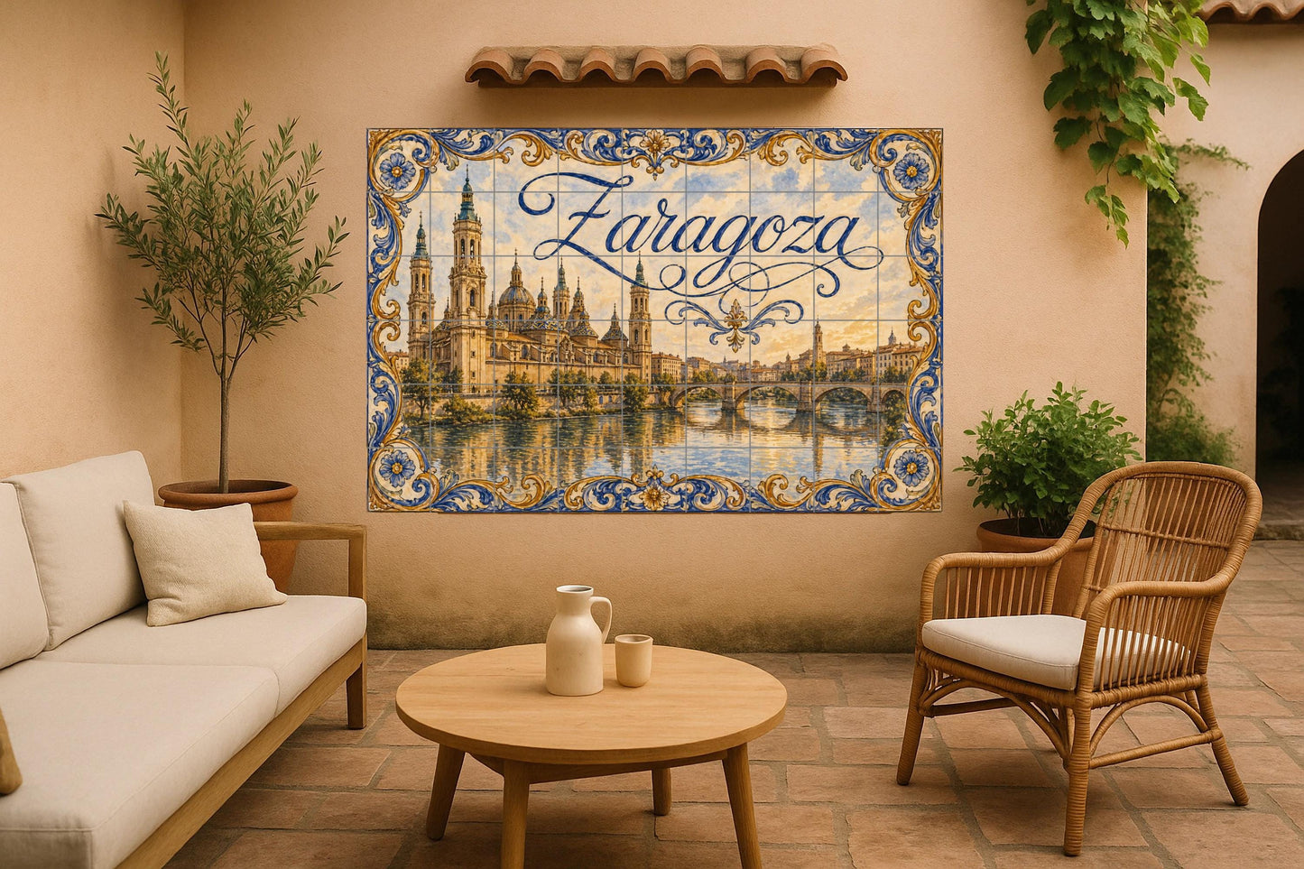 Fresque en Carrelage Basílica du Pilar de Zaragoza, decoració — Fresque de Monument