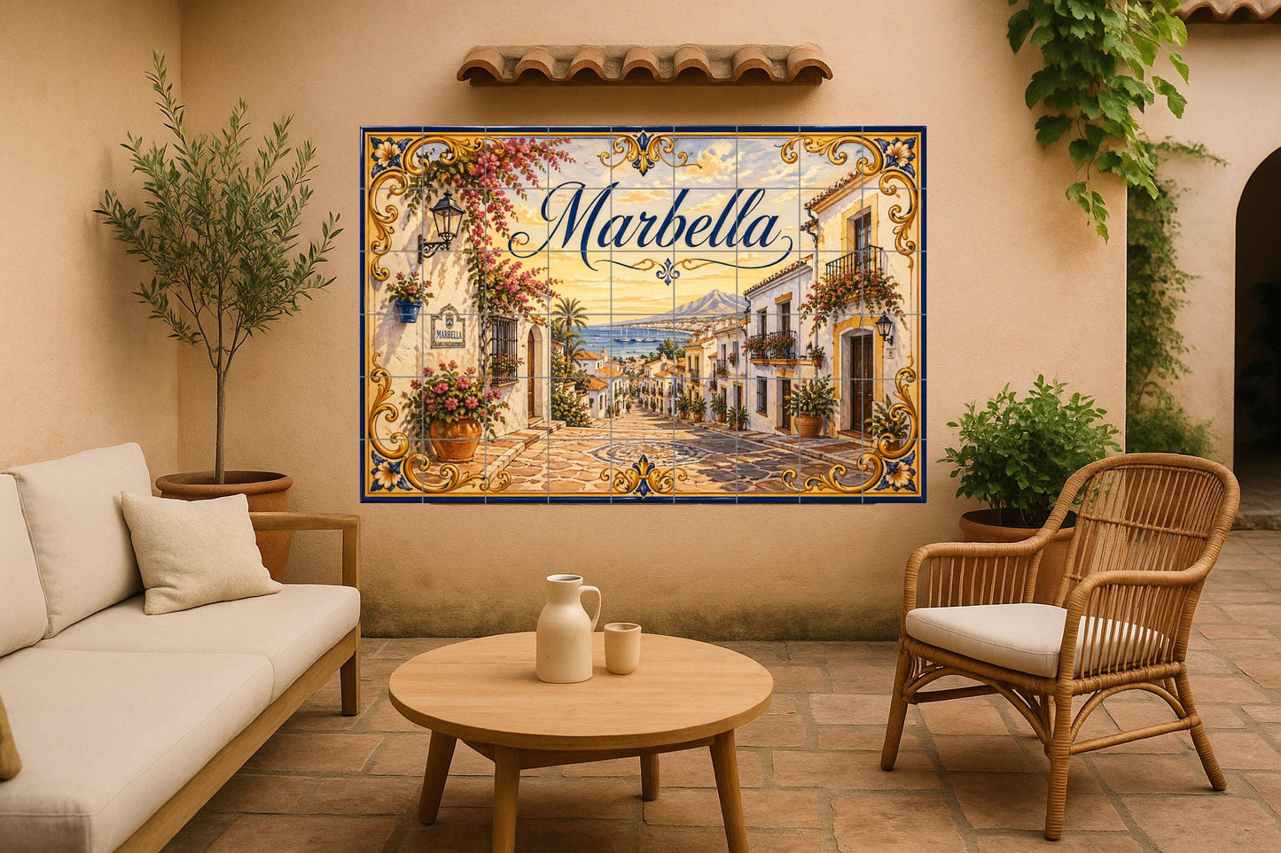 Andaluza de Marbella, decoración de pared en la — Villes et Monuments, Art Mural en Céramique