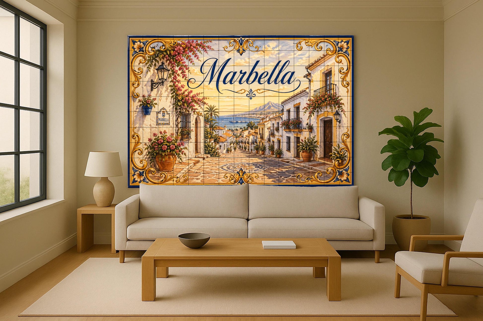 Andaluza de Marbella, decoración de pared en la — Villes et Monuments, Art Mural en Céramique