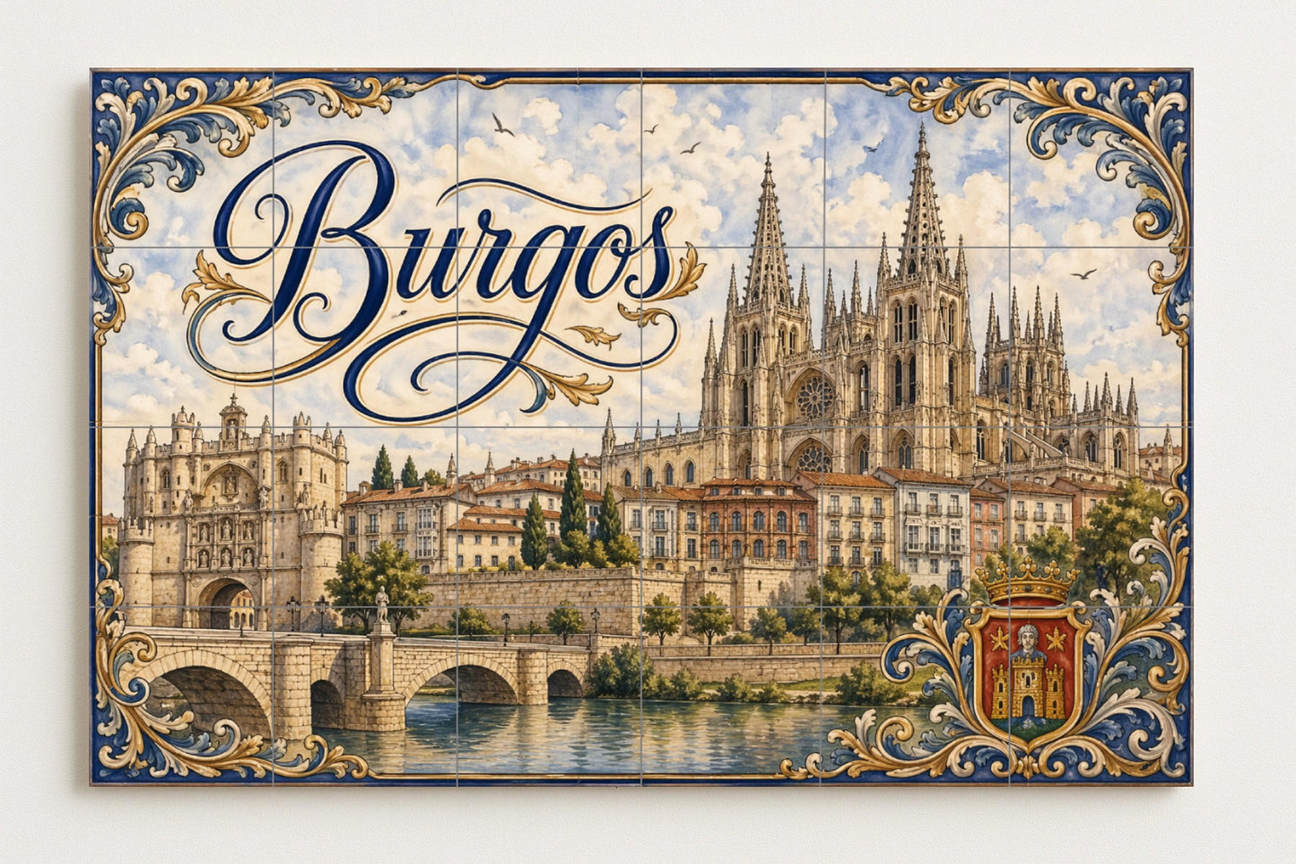 La Catedral de Burgos, decoración de pared g — Décor Mural Voyage, Art Mural en Céramique