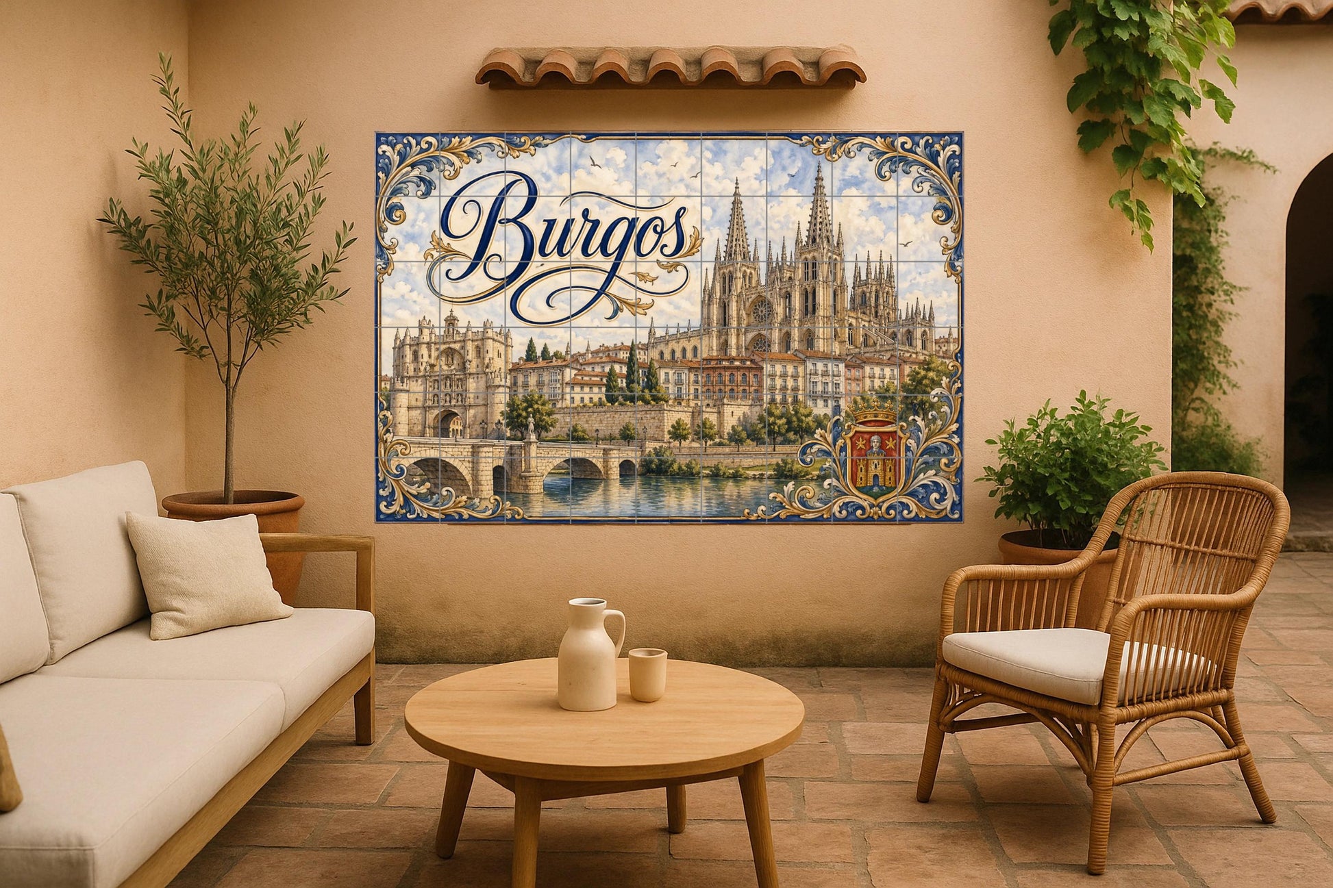 La Catedral de Burgos, decoración de pared g — Décor Mural Voyage, Art Mural en Céramique