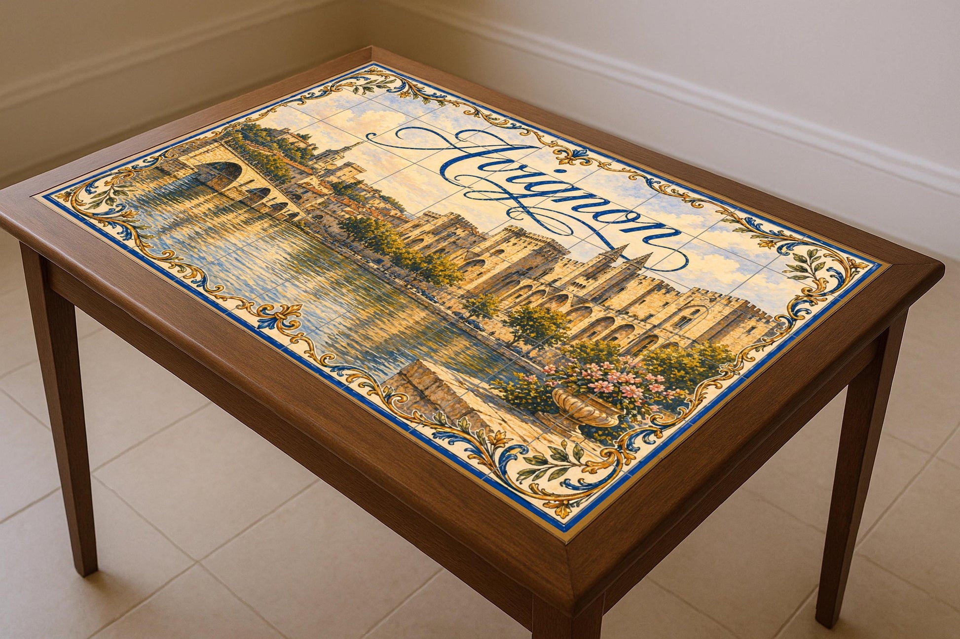 Mural de azulejos cerámicos de Aviñón, Arte mural de Provenza Francia…