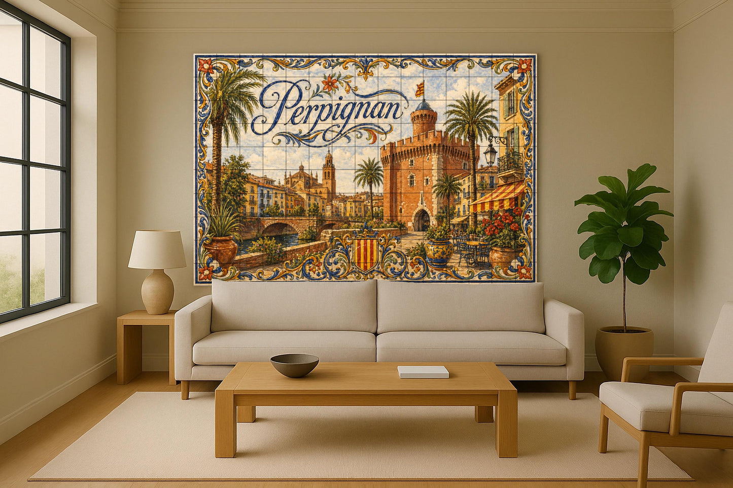 Perpiñán, Art Mural Méditerranéen Français co · Fresque Céramique — Fresque de Monument